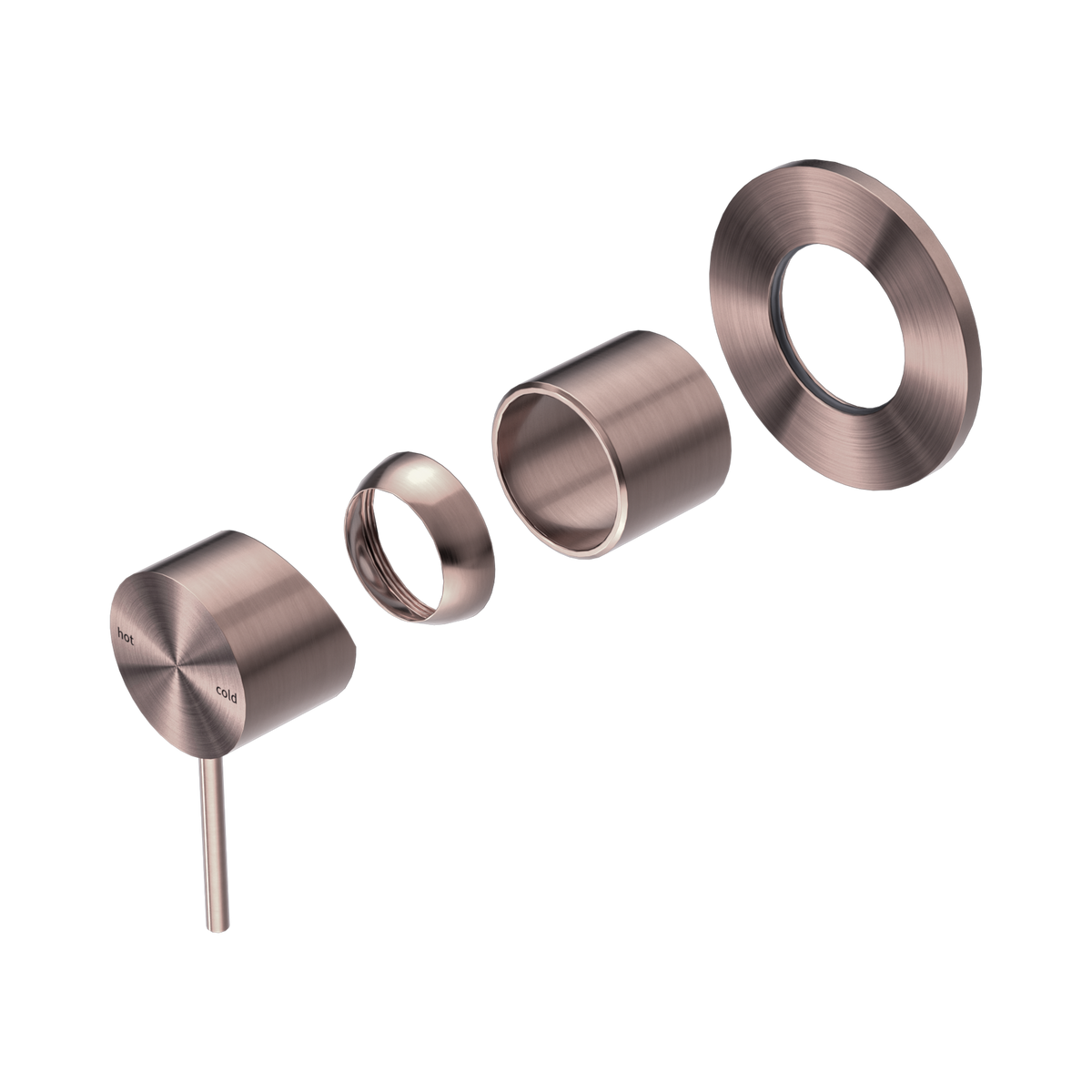 Mecca Shower Mixer 80mm Plate Trim Kits Only Brushed Bronze