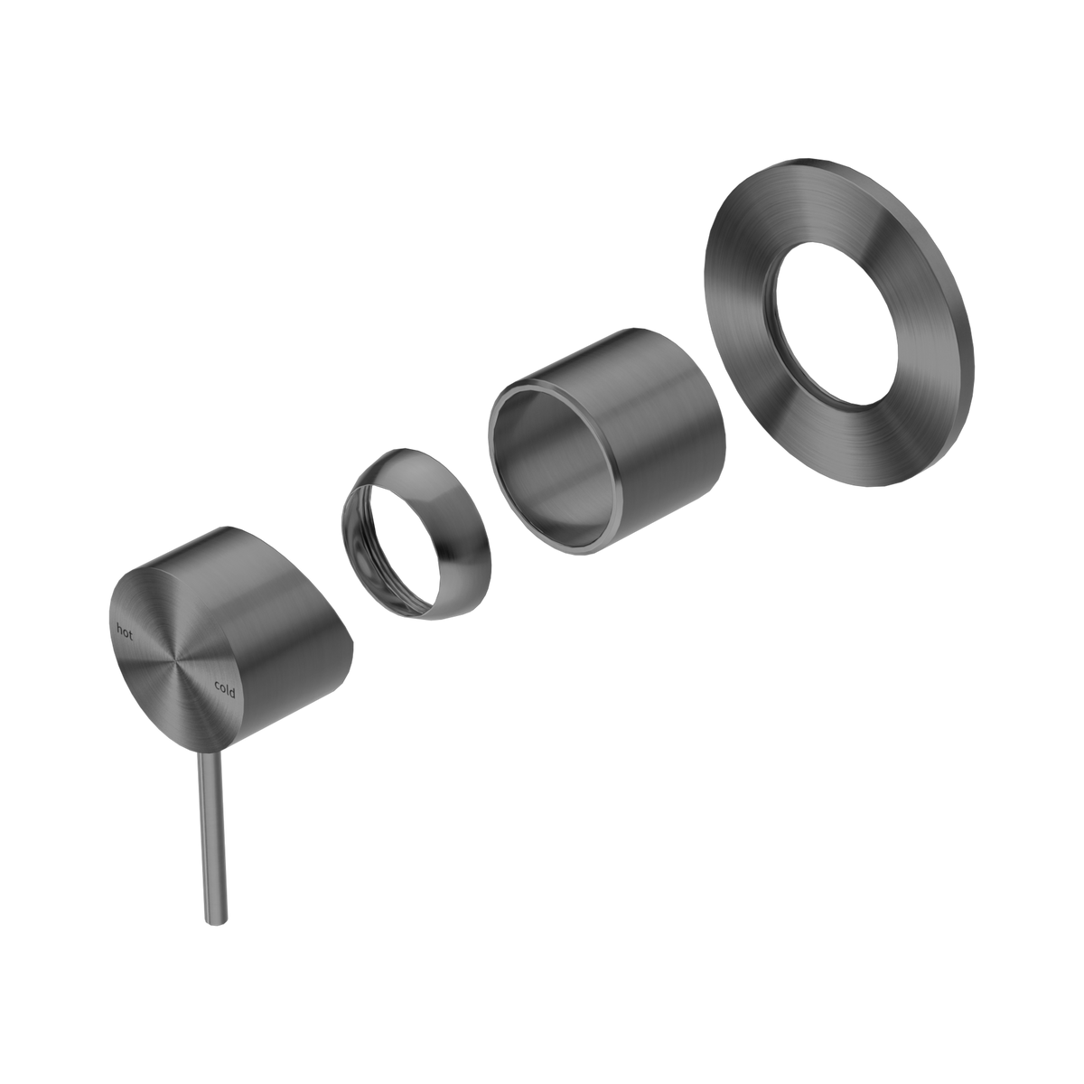 Mecca Shower Mixer 80mm Plate Trim Kits Only Gun Metal
