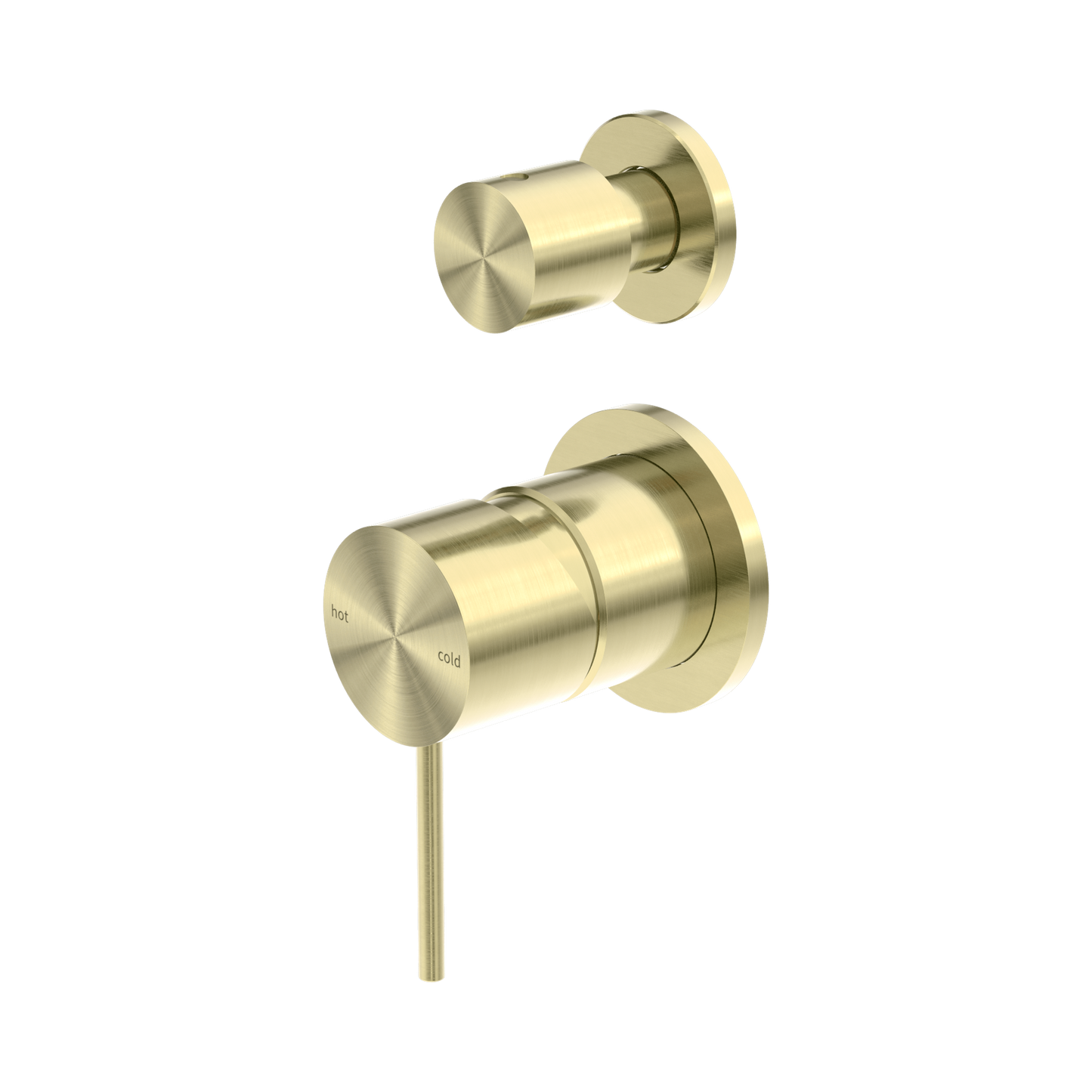 Mecca Shower Mixer With Diverter Separate Back Plate Brushed Gold