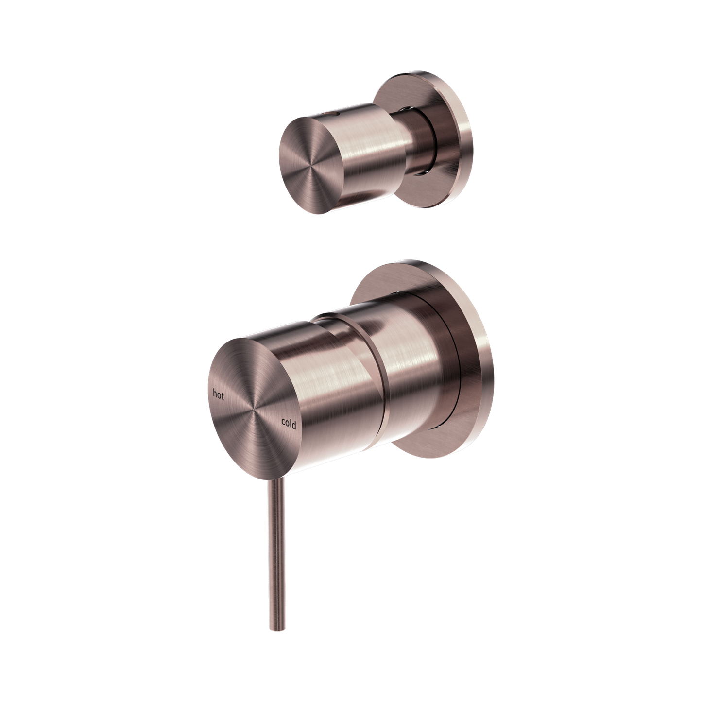 Mecca Shower Mixer With Diverter Separate Back Plate Brushed Bronze