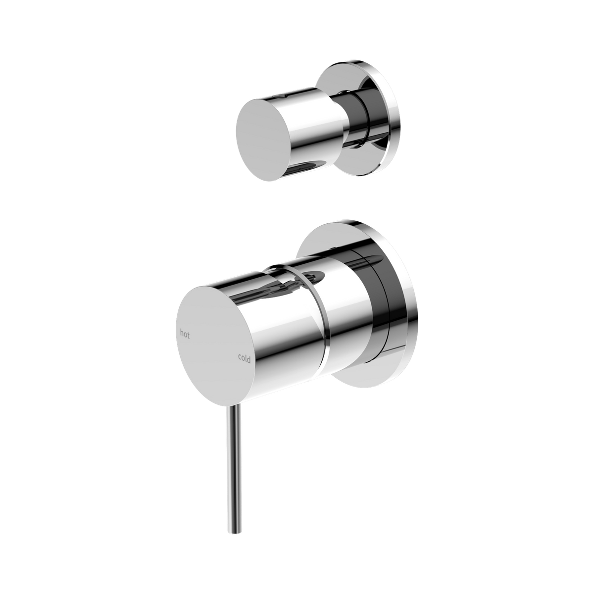 Mecca Shower Mixer With Diverter Separate Back Plate Chrome