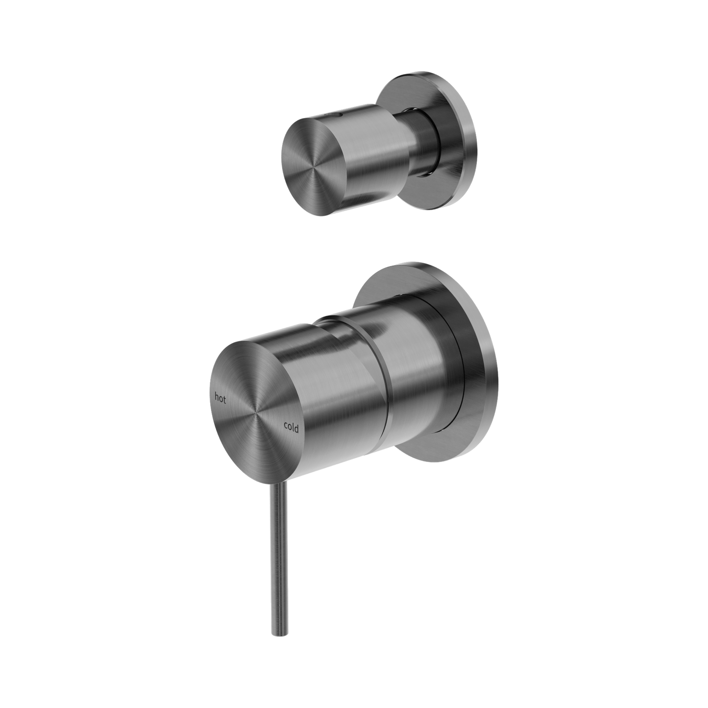 Mecca Shower Mixer With Diverter Separate Back Plate Gun Metal