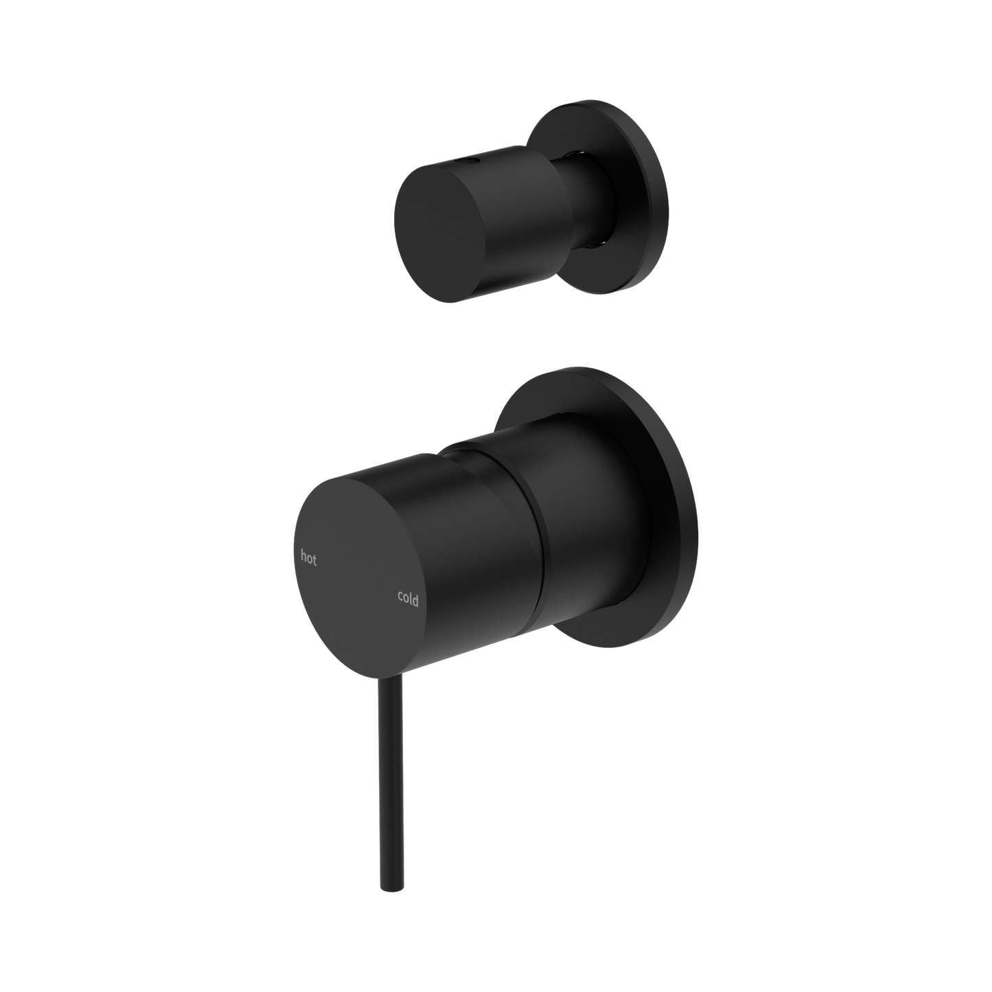 Mecca Shower Mixer With Diverter Separate Back Plate Matte Black
