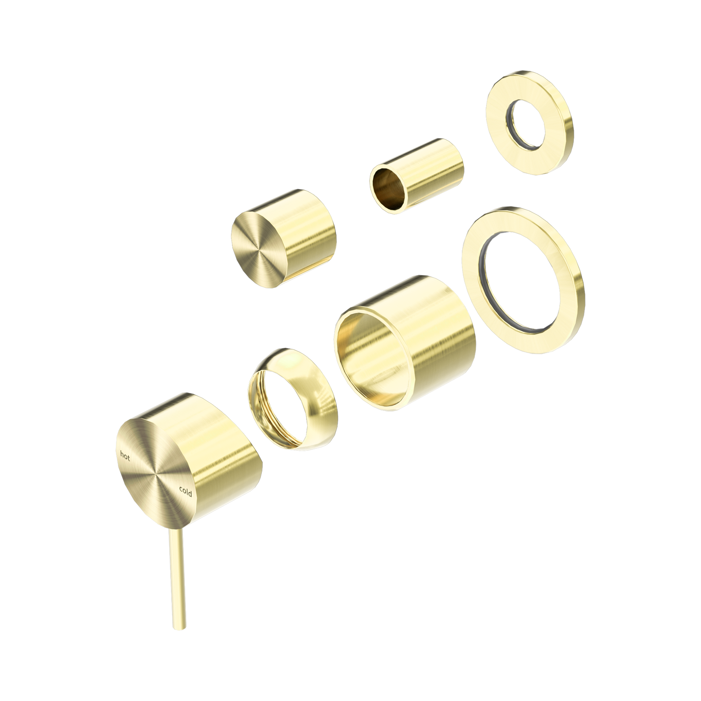 Mecca Shower Mixer With Diverter Separate Back Plate Trim Kits Only Brushed Gold