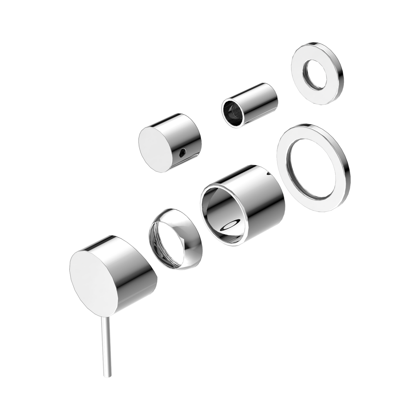 Mecca Shower Mixer With Diverter Separate Back Plate Trim Kits Only Chrome