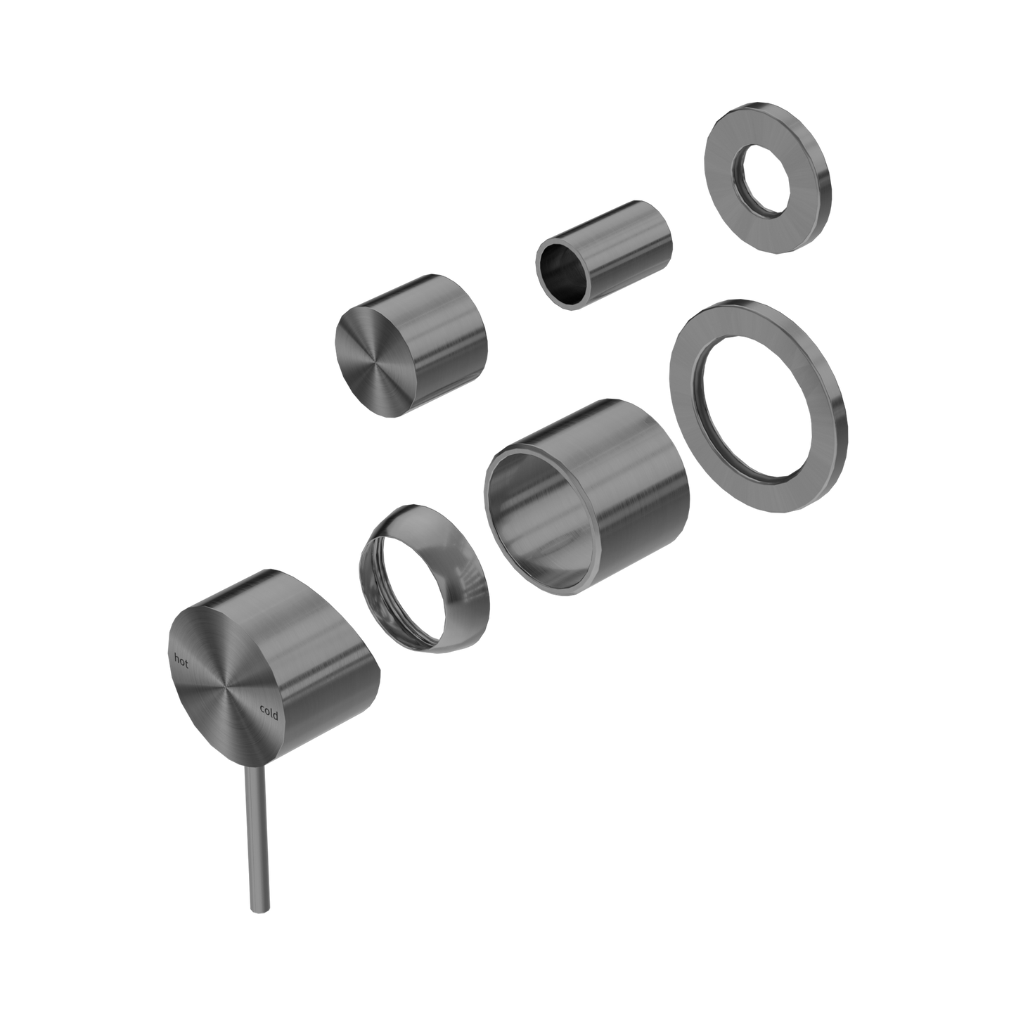 Mecca Shower Mixer With Diverter Separate Back Plate Trim Kits Only Gun Metal