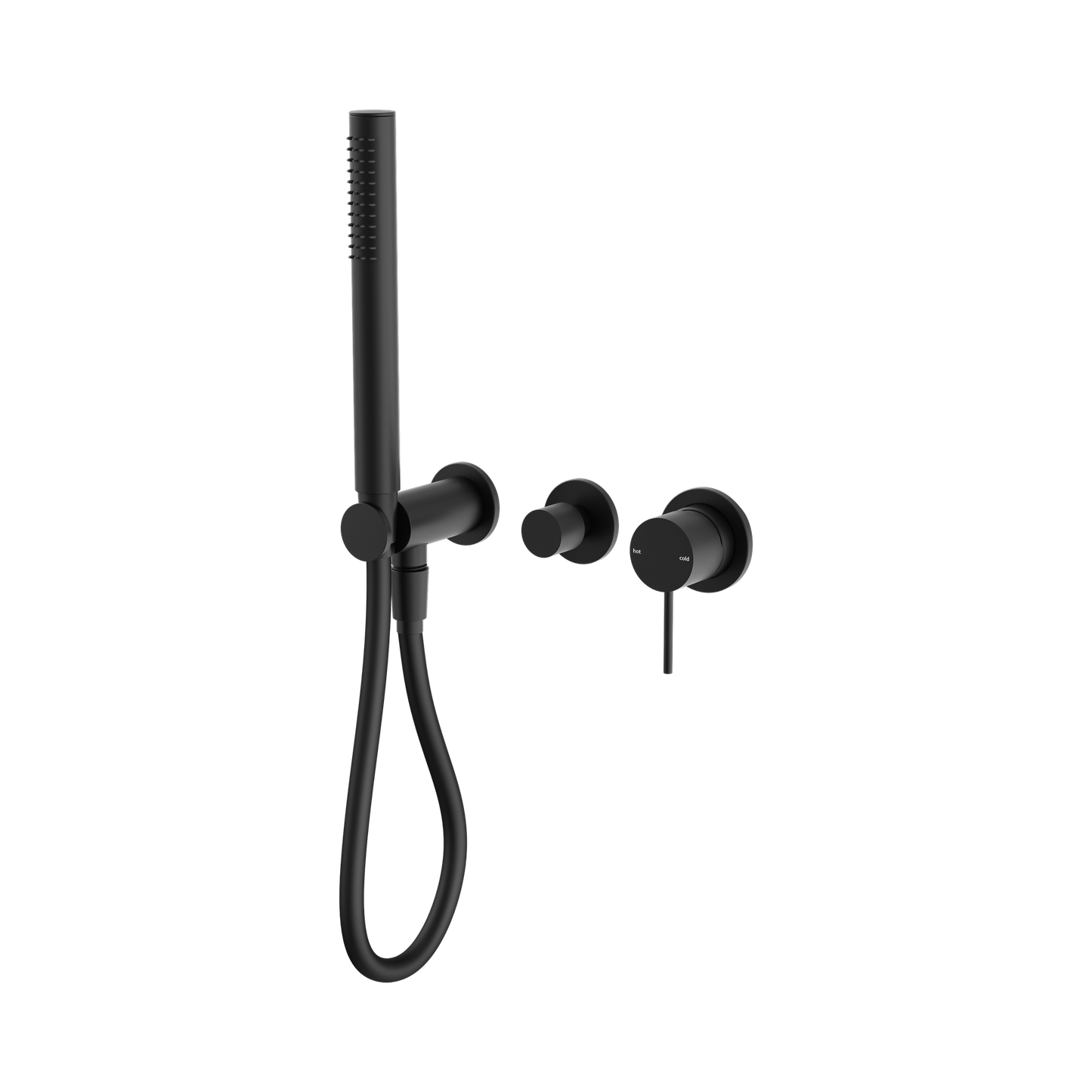 Mecca Shower Mixer Diverter System Separate Back Plate Matte Black