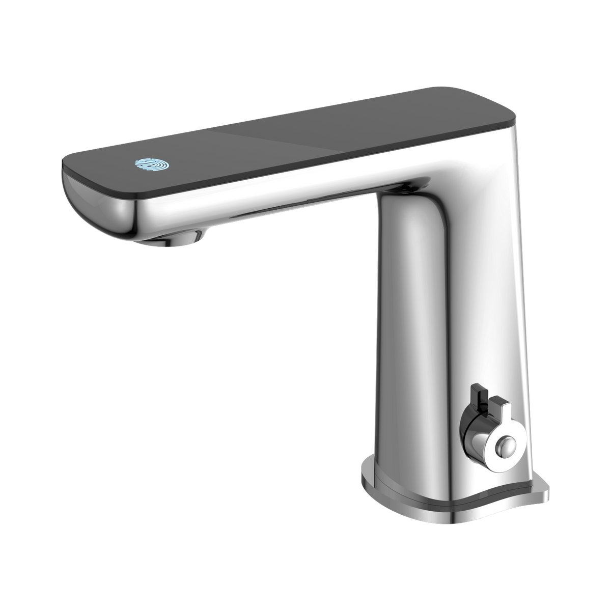 Claudia Sensor Mixer With Black Top Display Chrome