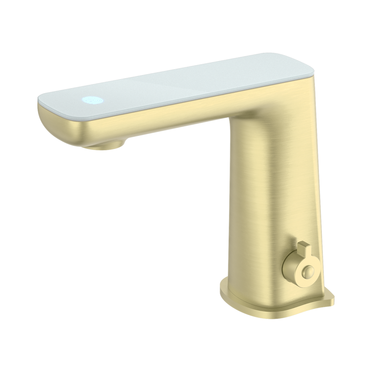 Claudia Sensor Mixer With White Top Display Brushed Gold