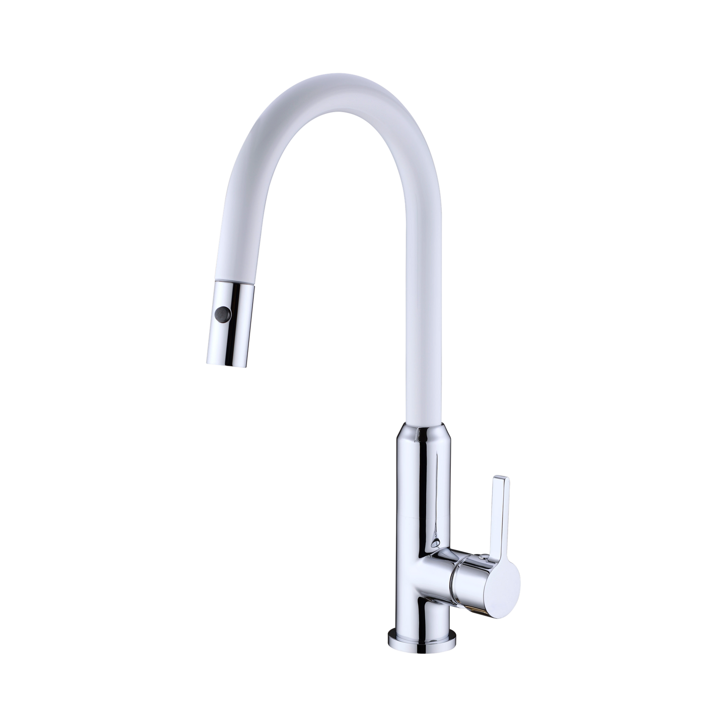 Pearl Pull Out Sink Mixer With Vegie Spray Function Chrome White