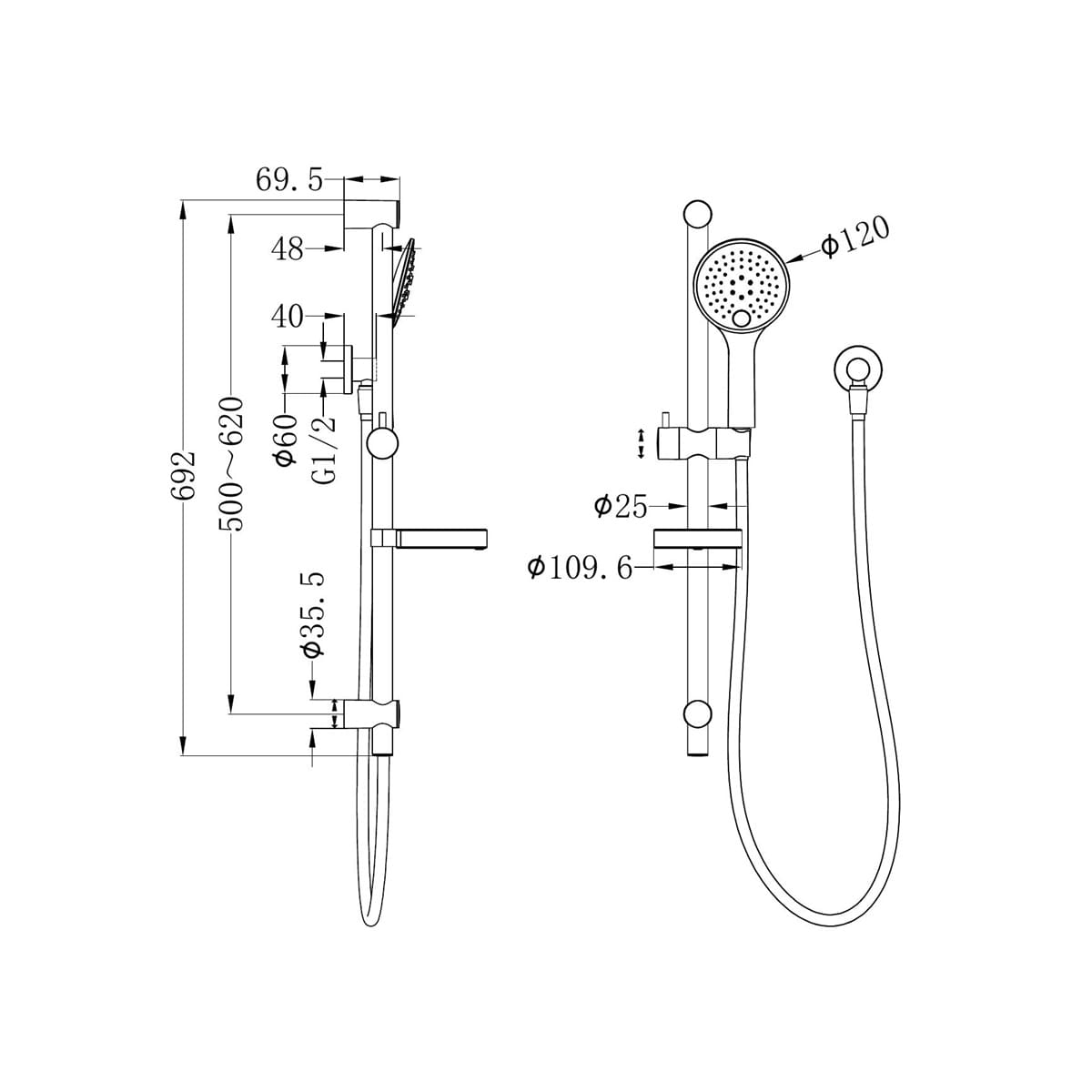 Builder Project Rail Shower - Reno Spares