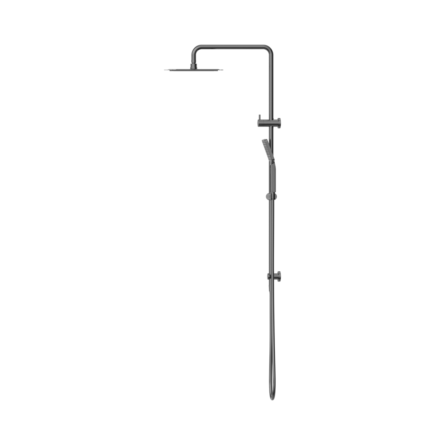 Square Project Twin Shower Gun Metal