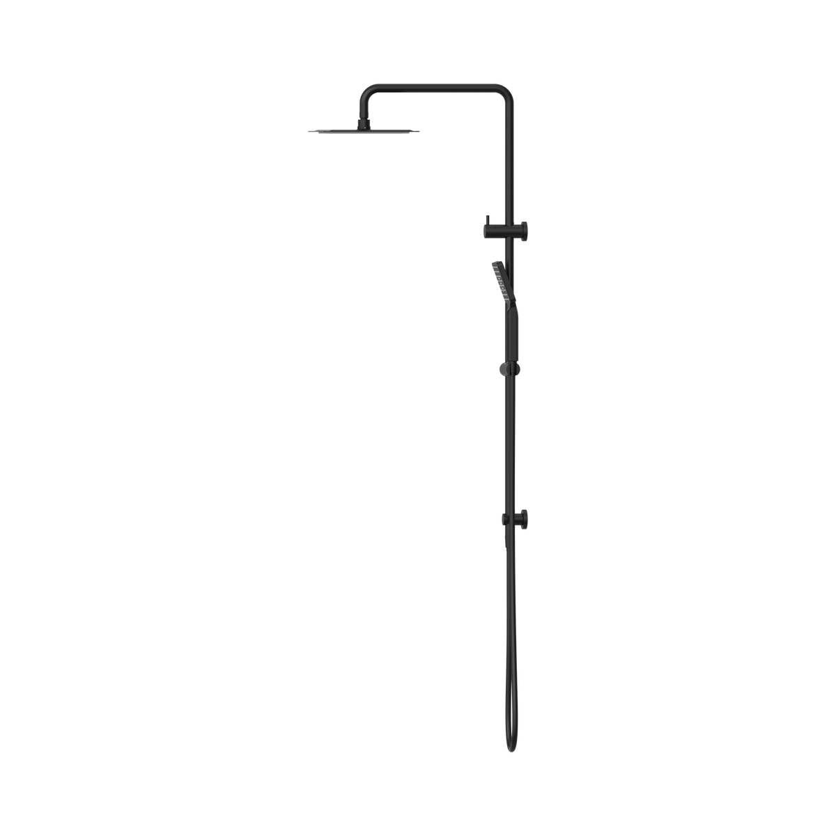 Square Project Twin Shower Matte Black