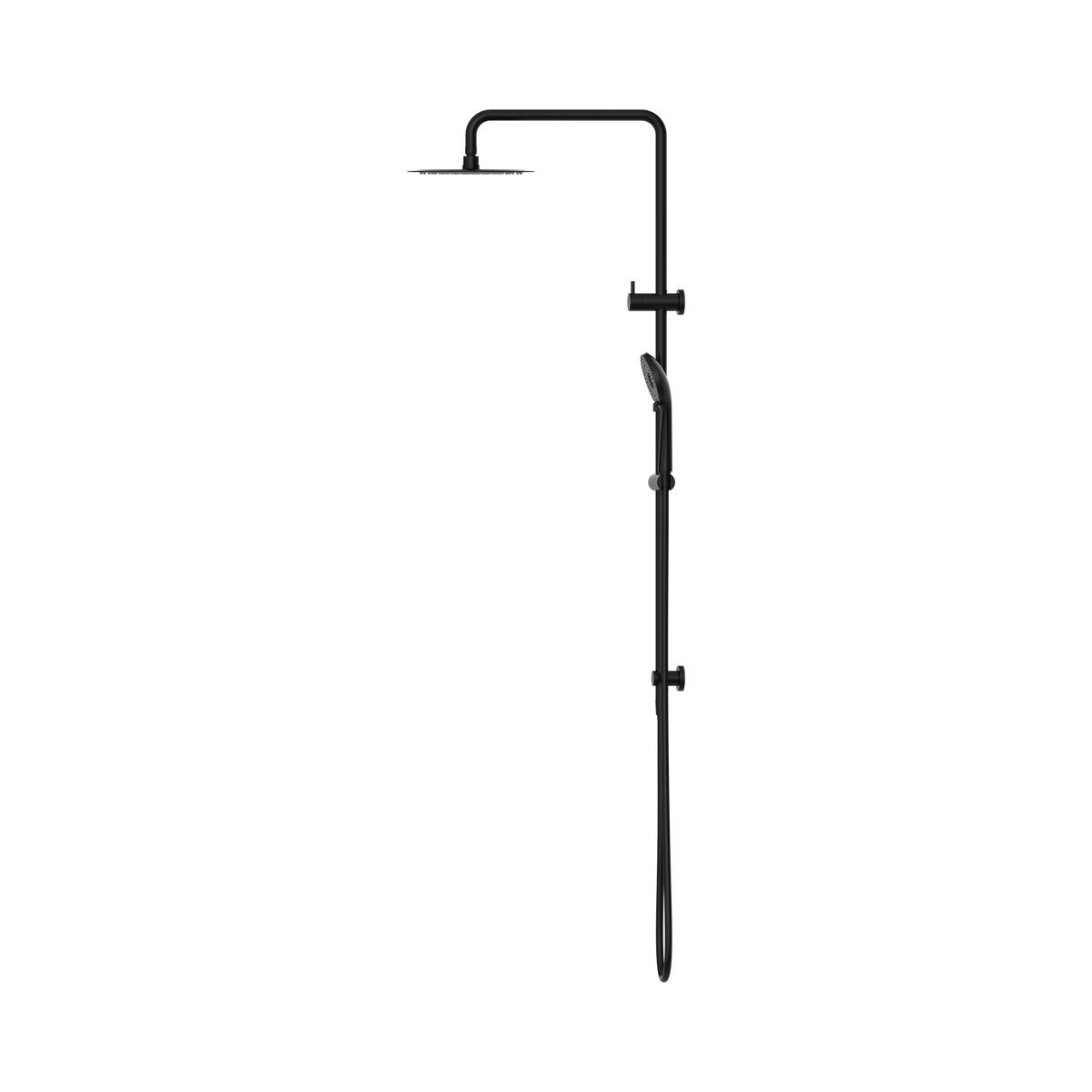 Round Project Twin Shower 4 Star Rating Matte Black