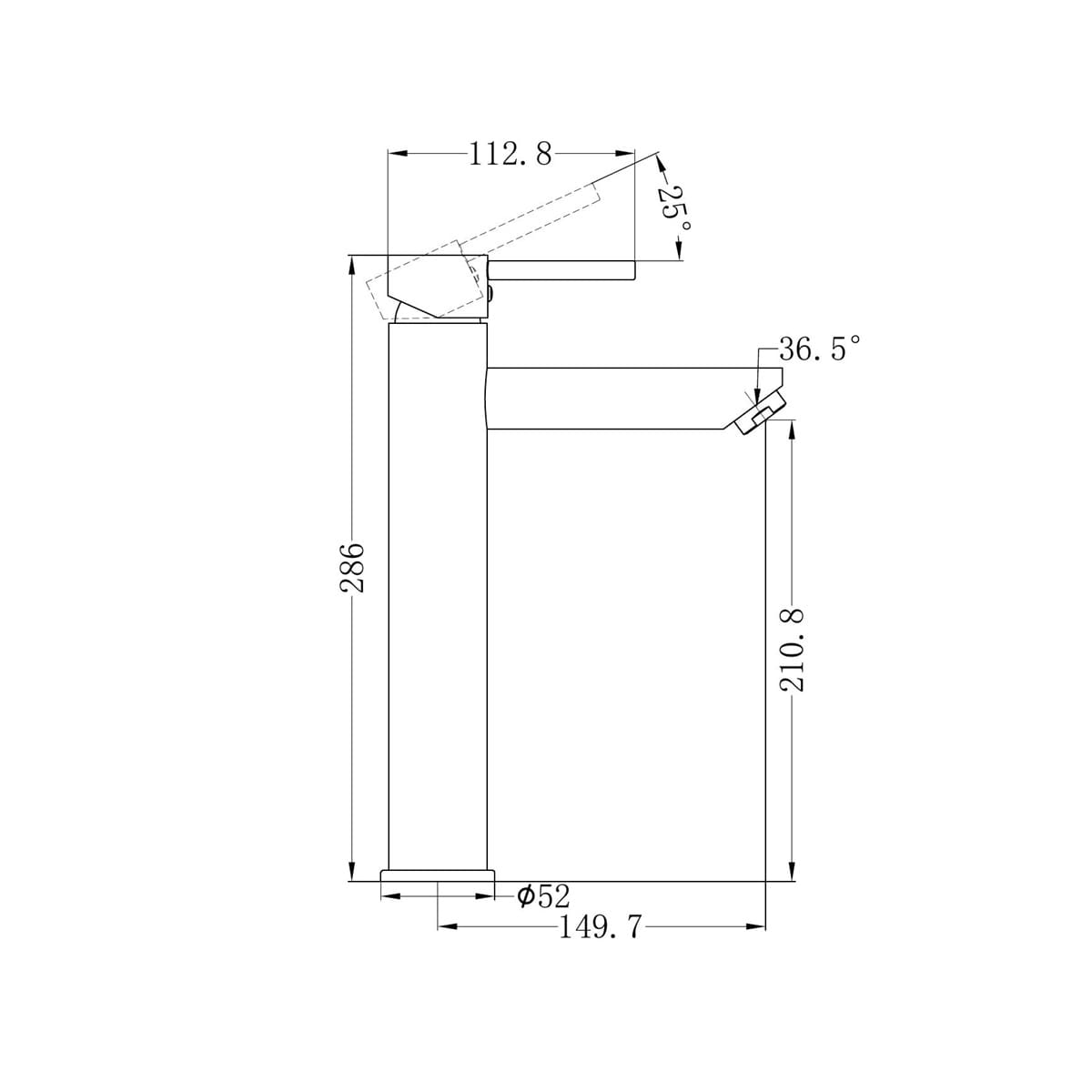 Dolce Tall Basin Mixer - Reno Spares