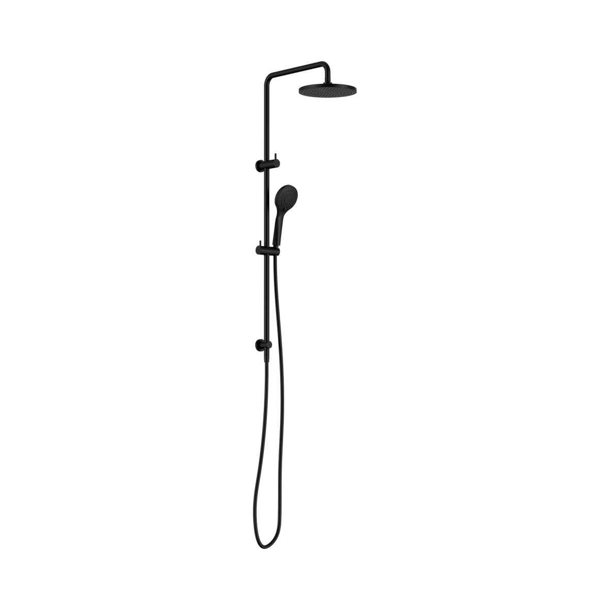 Round Twin Shower With Air Shower I Matte Black