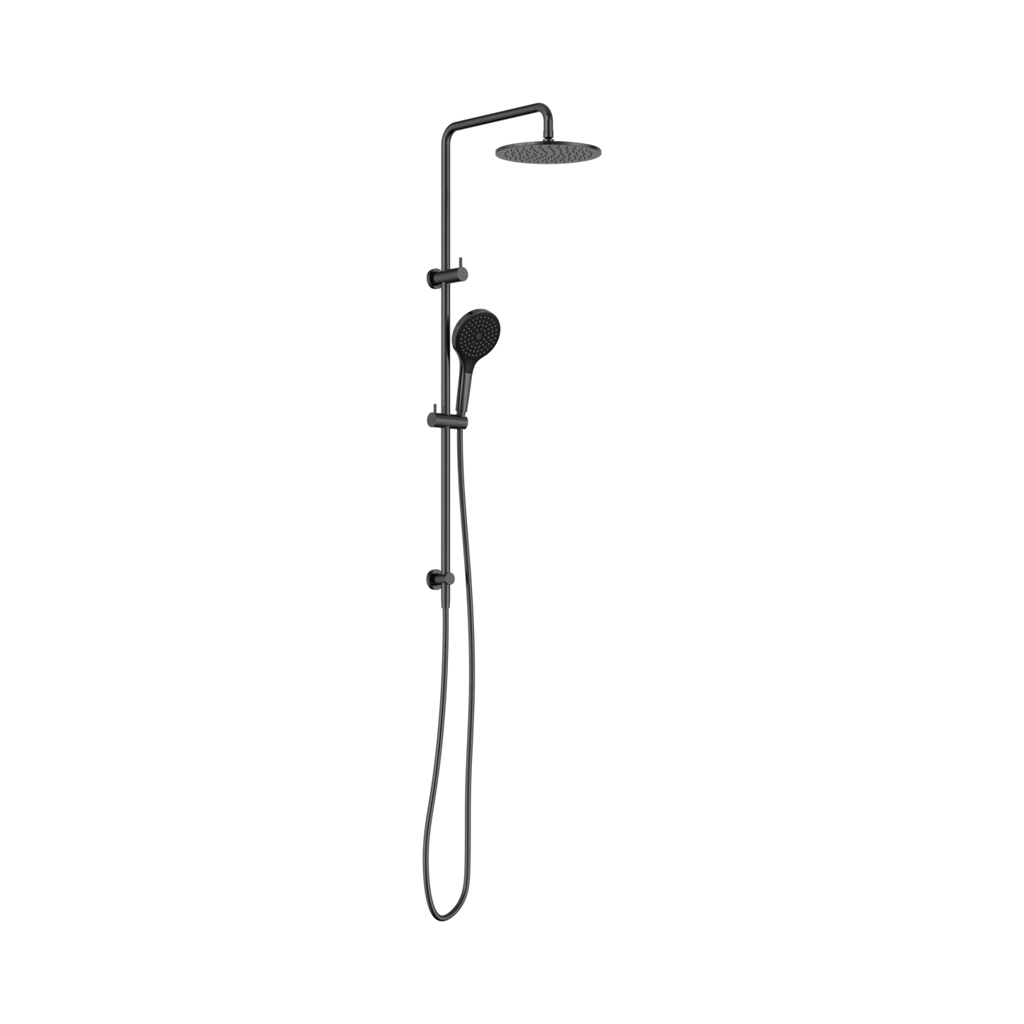 Round Twin Shower With Air Shower II Gun Metal