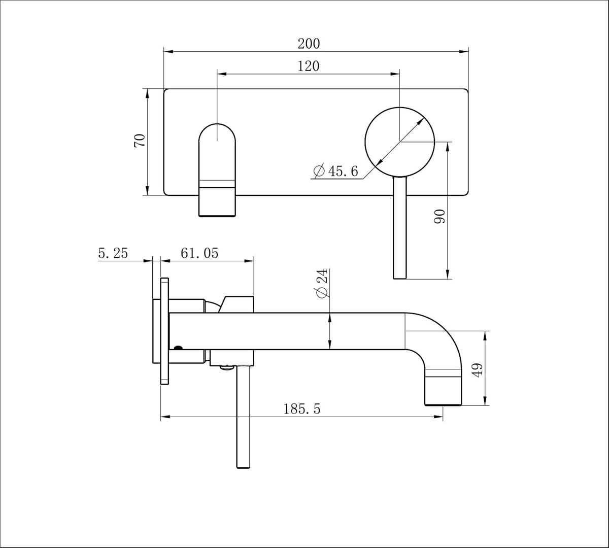 Dolce Wall Basin/Bath Mixer Trim Kits Only - Reno Spares