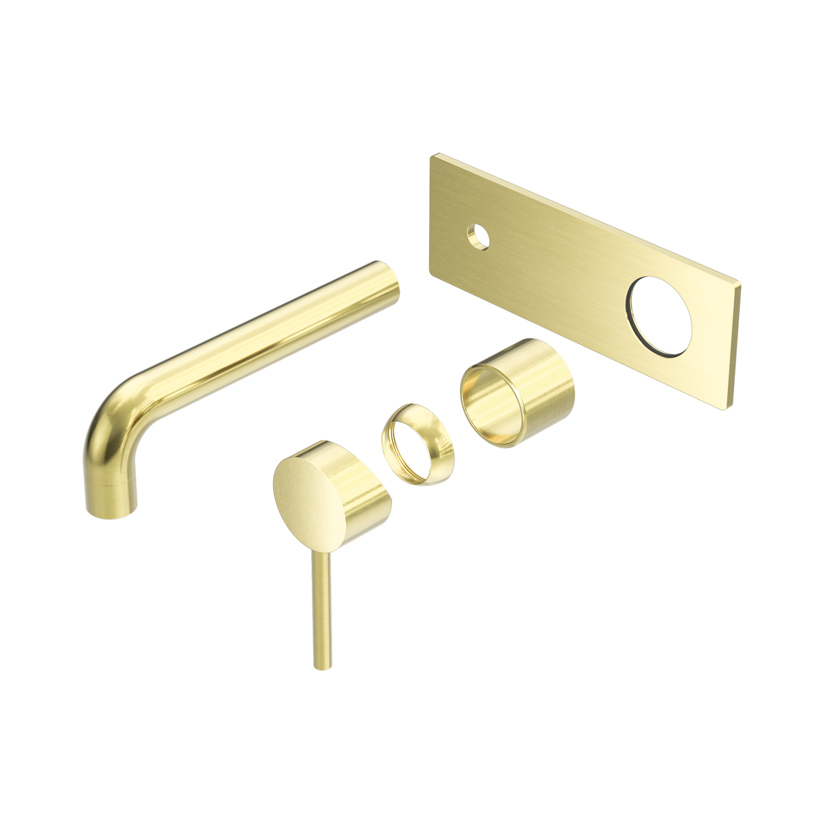 Dolce Wall Basin/Bath Mixer Trim Kits Only Brushed Gold