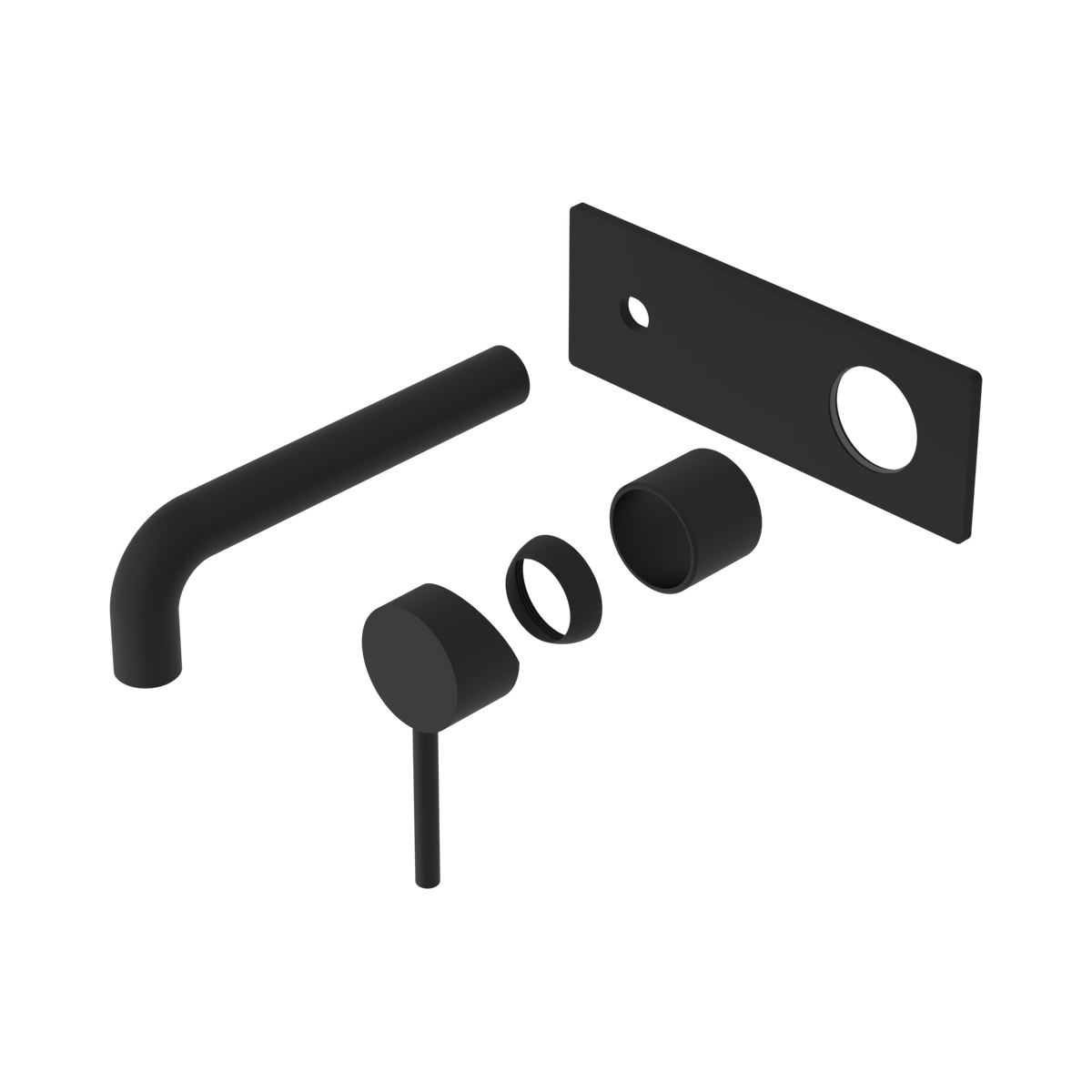 Dolce Wall Basin/Bath Mixer Trim Kits Only Matte Black