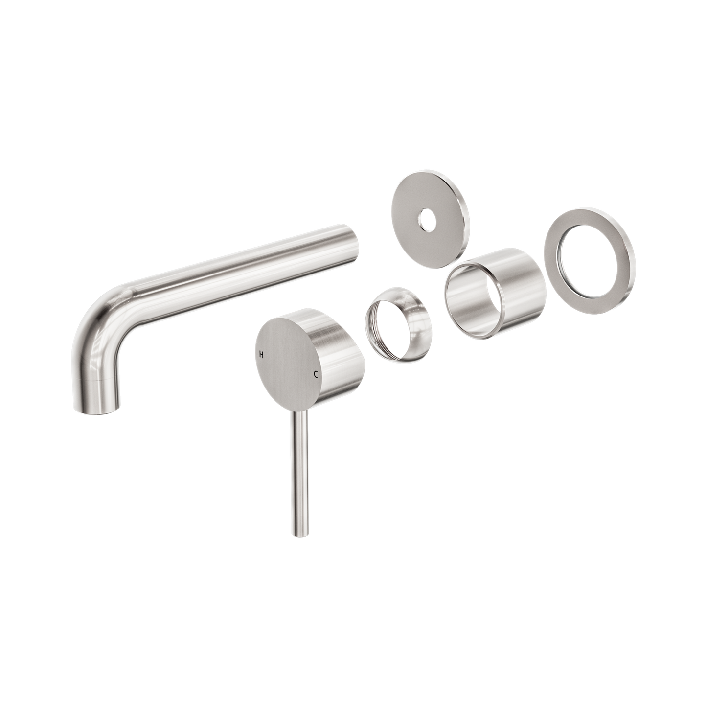 Dolce Wall Basin/Bath Mixer Separate Back Plate Trim Kits Only Brushed Nickel