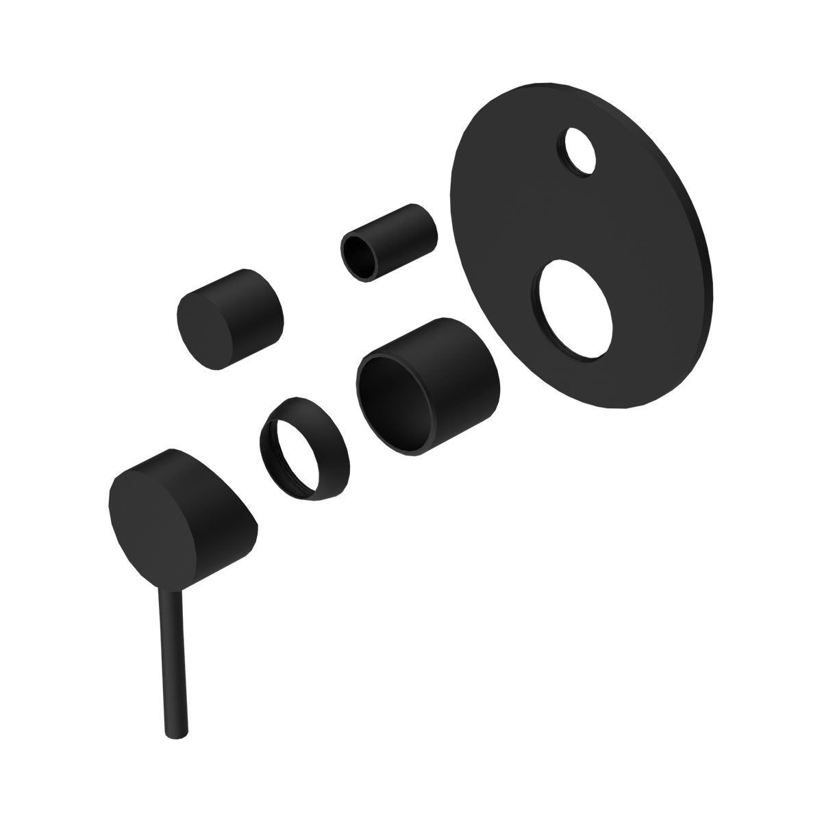 Dolce Shower Mixer With Diverter Trim Kits Only Matte Black