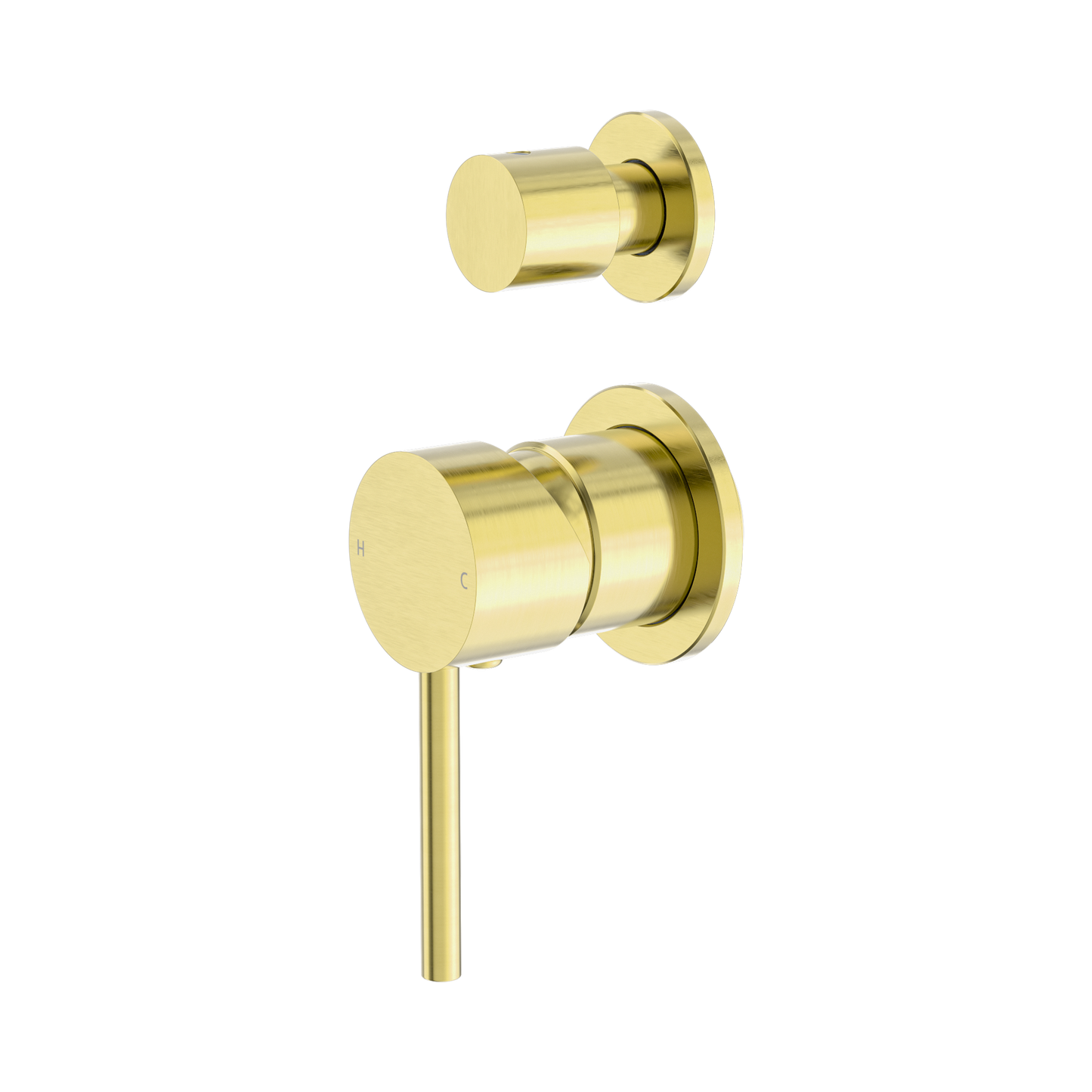 Dolce Shower Mixer With Diverter Separate Back Plate Brushed Gold