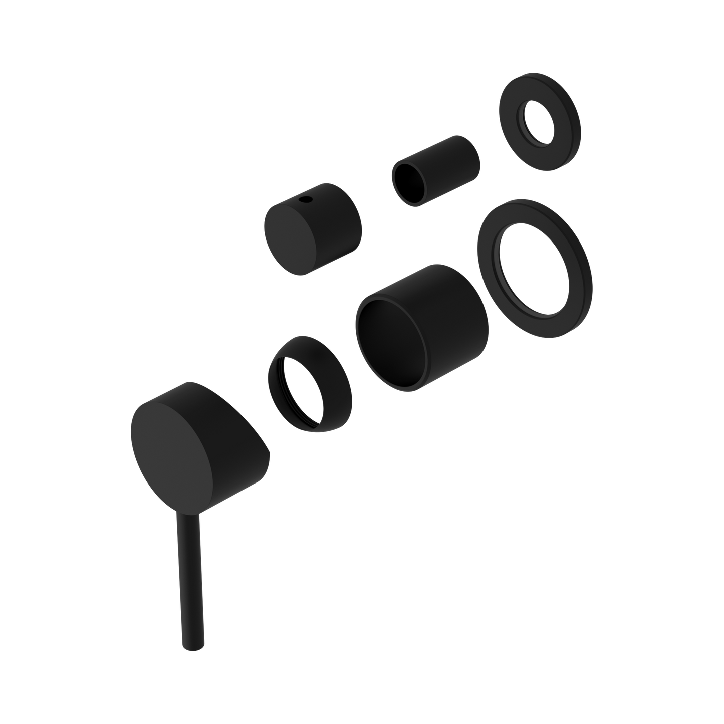 Dolce Shower Mixer With Diverter Separate Back Plate Trim Kits Only Matte Black