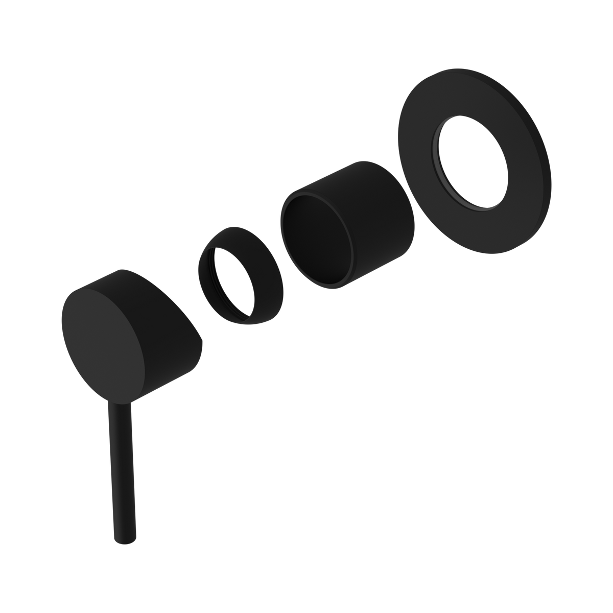 Dolce Shower Mixer Trim Kits Only Matte Black