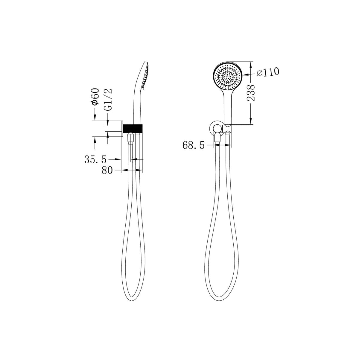 Opal Shower On Bracket With Air Shower - Reno Spares