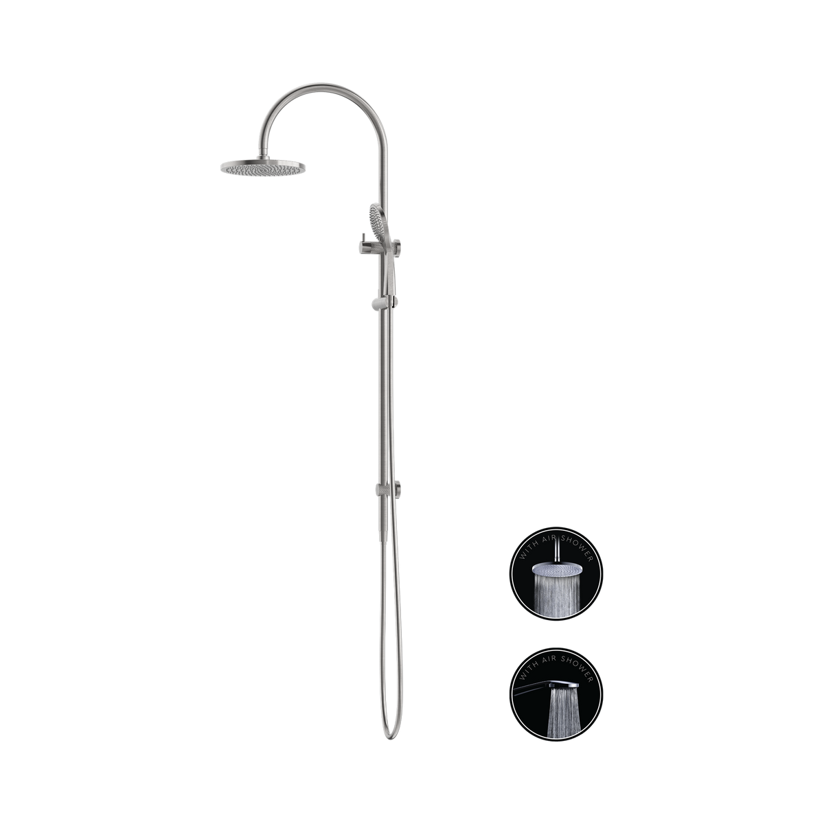 Opal Twin Shower With Air Shower Brushed Nickel