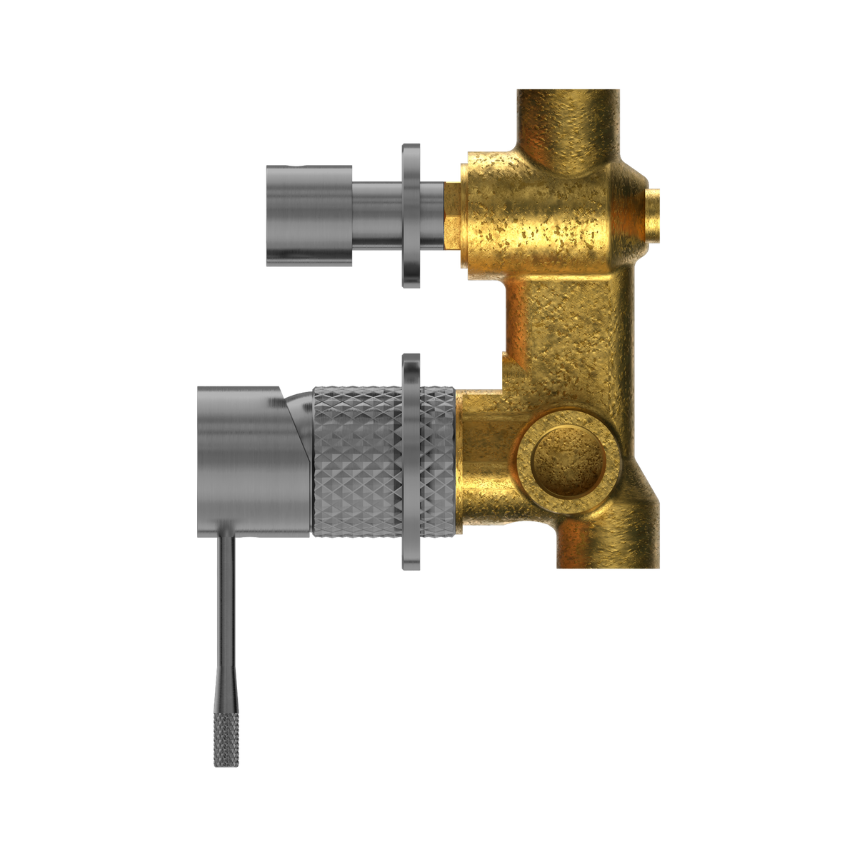 Opal Shower Mixer With Diverter Separate Plate Graphite