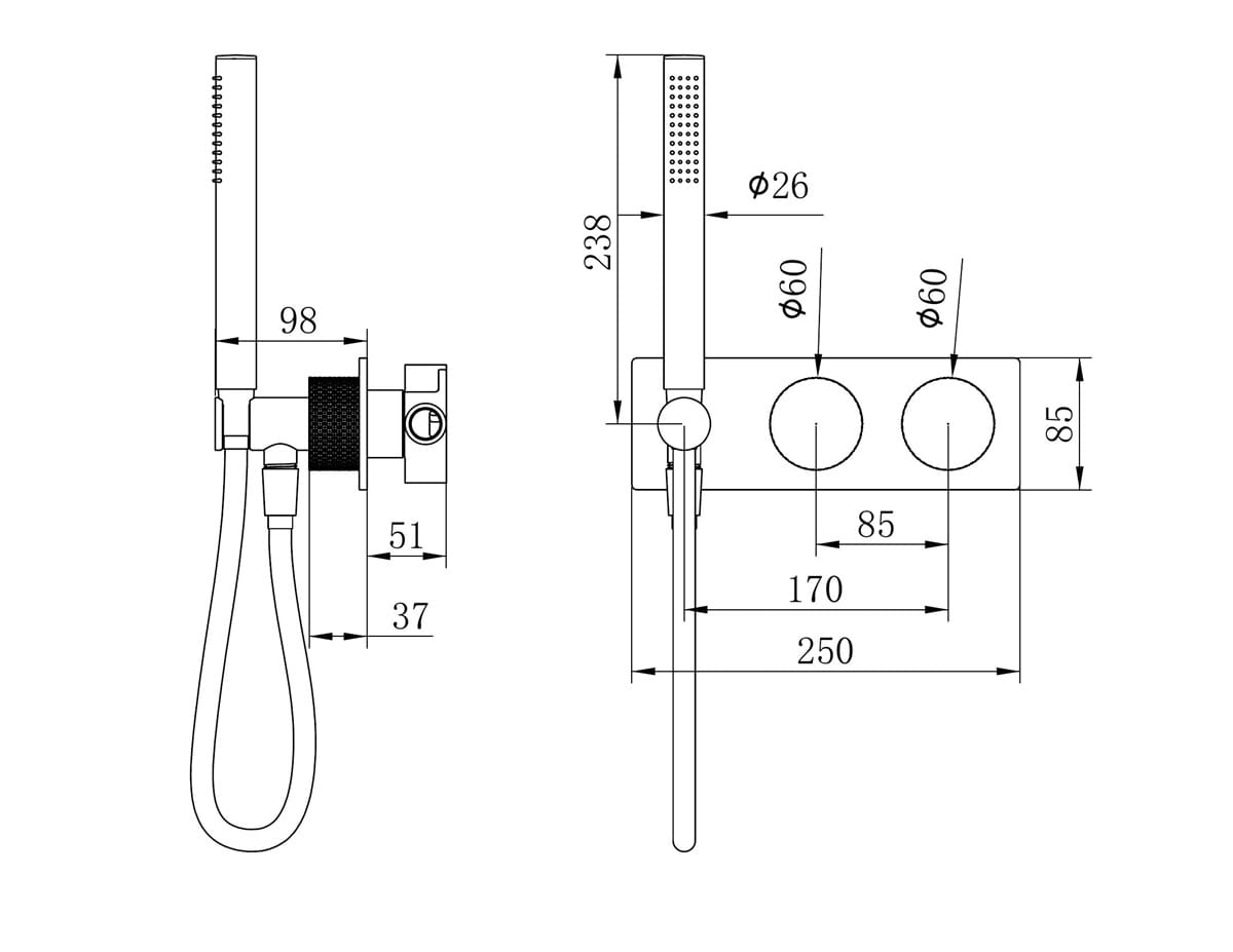 Opal Progressive Shower System Trim Kits Only - Reno Spares