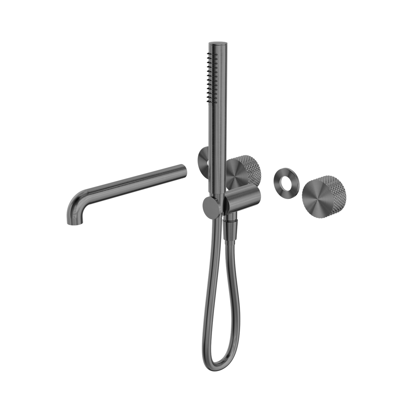Opal Progressive Shower System Separate Plate With Spout 230mm Trim Kits Only Graphite