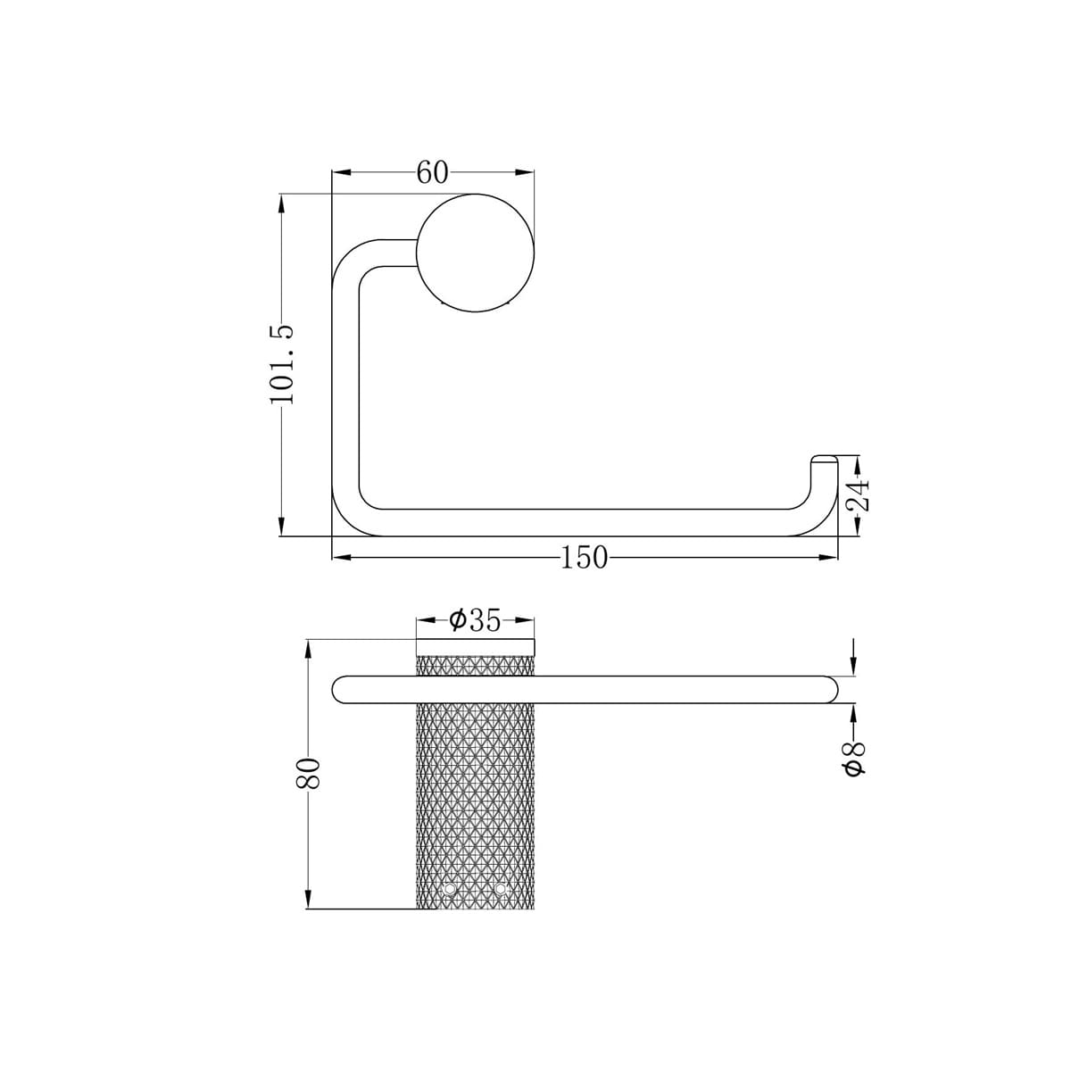 Opal Toilet Roll Holder - Reno Spares
