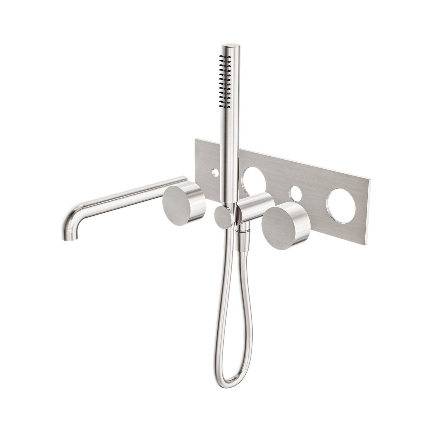 Kara Progressive Shower System With Spout 230mm Trim Kits Only Brushed Nickel