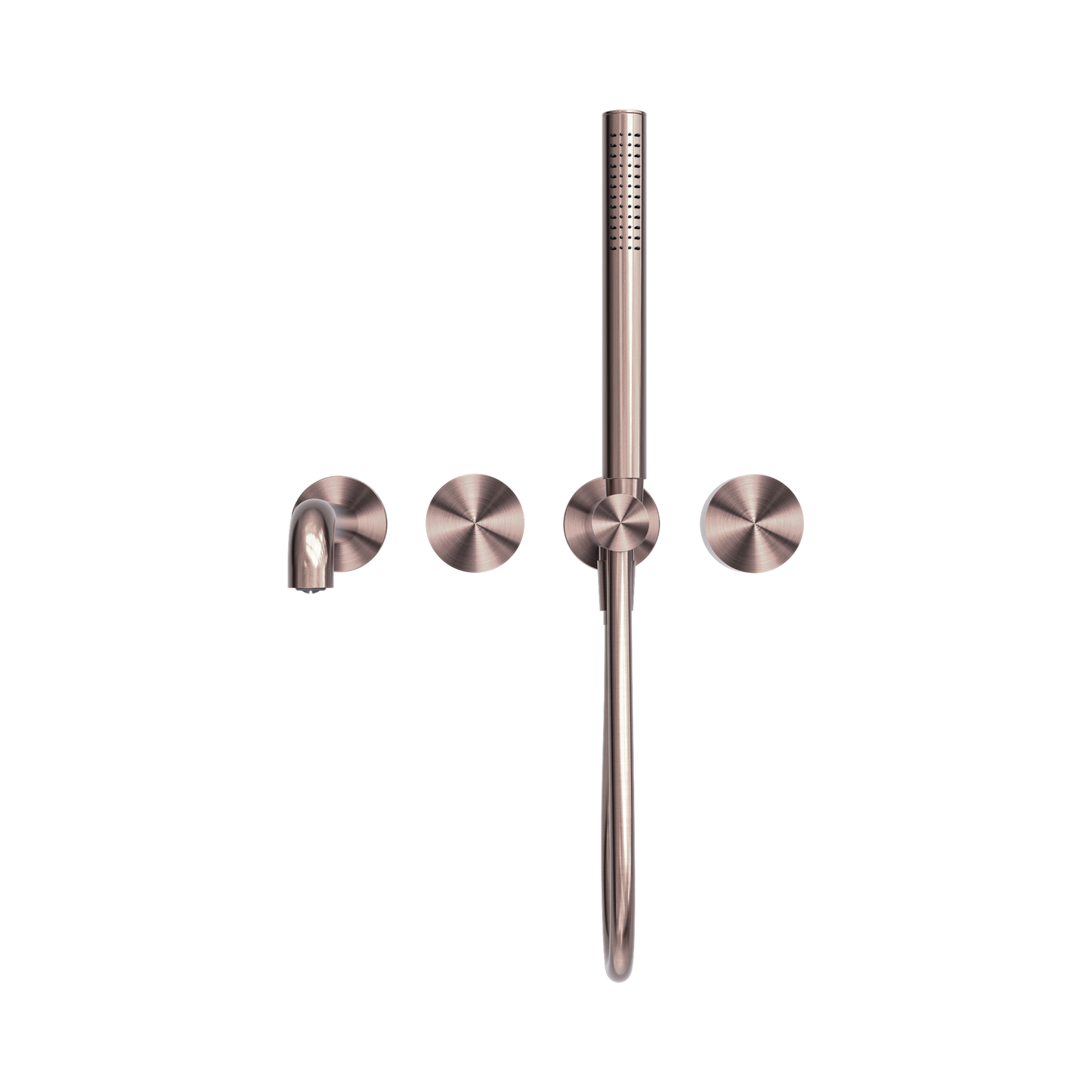 Kara Progressive Shower System Separate Plate With Spout 230mm Brushed Bronze