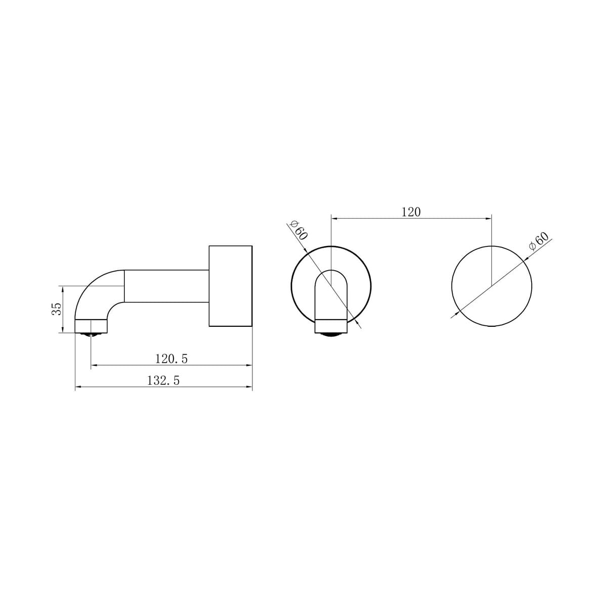 Kara Progressive Wall Basin/Bath Set 120MM Trim Kits Only - Reno Spares