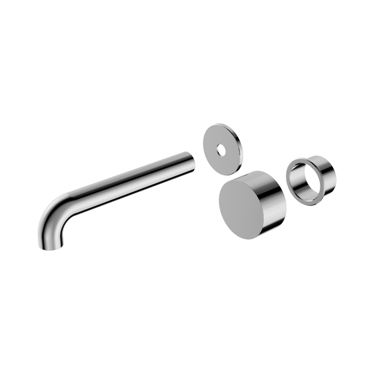 Kara Progressive Wall Basin/Bath Set 230mm Trim Kits Only Chrome