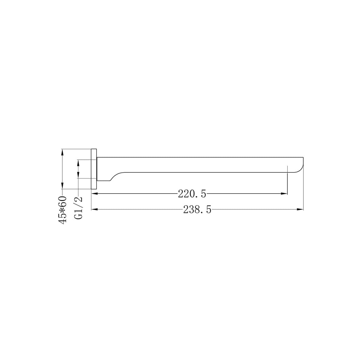 Celia Fixed Bath Spout Only - Reno Spares
