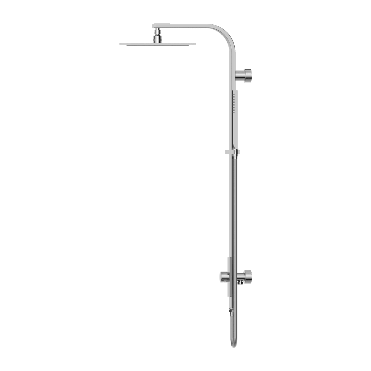 Astra Rain Square Twin Shower Single Hose - Reno Spares