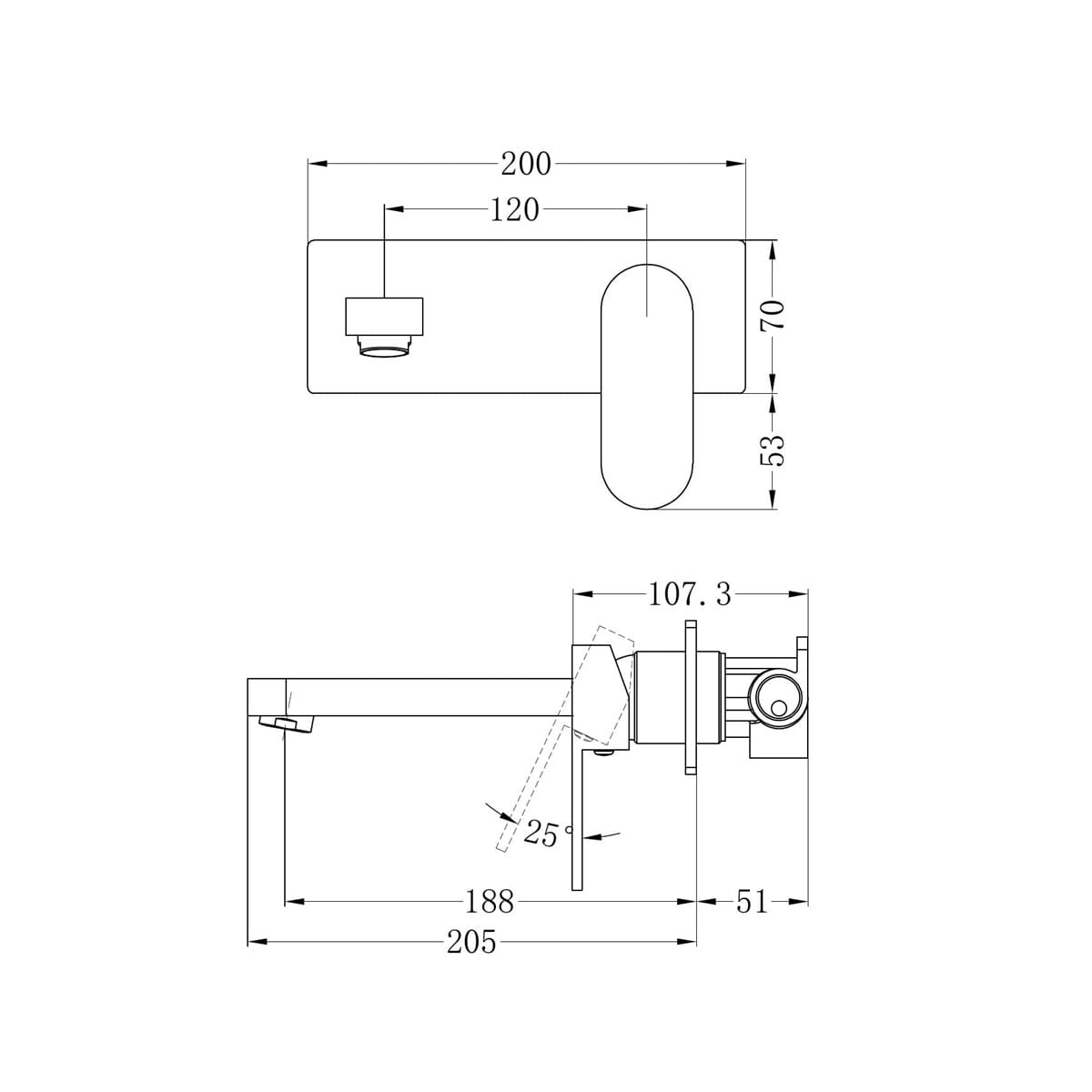 Ecco Wall Basin/Bath Mixer - Reno Spares