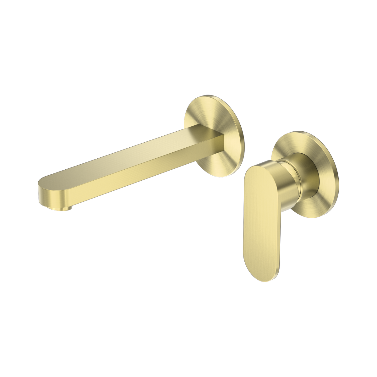 Ecco Wall Basin/Bath Mixer Separate Back Plate Brushed Gold