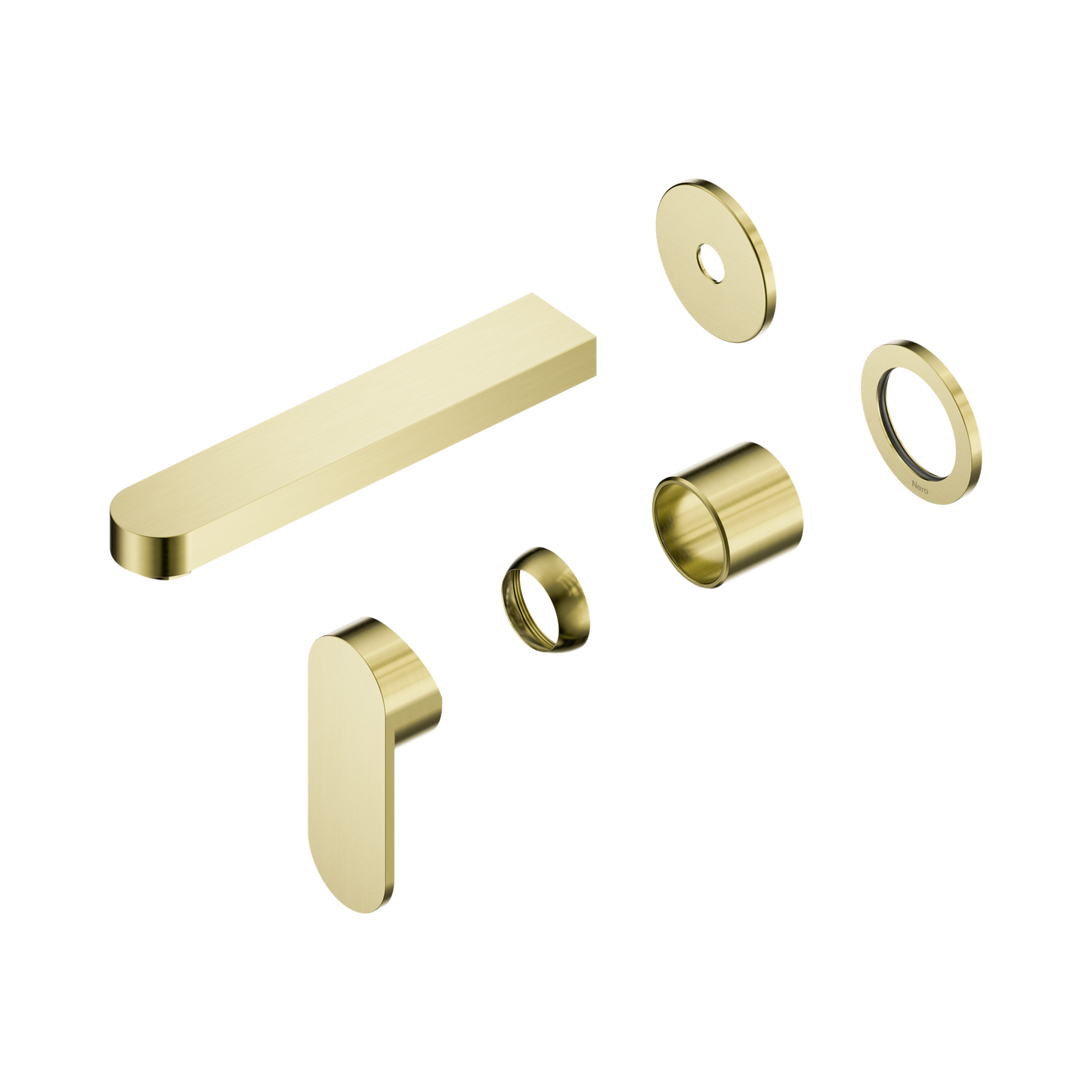 Ecco Wall Basin/Bath Mixer Separate Back Plate 60mm Trim Kits Only Brushed Gold