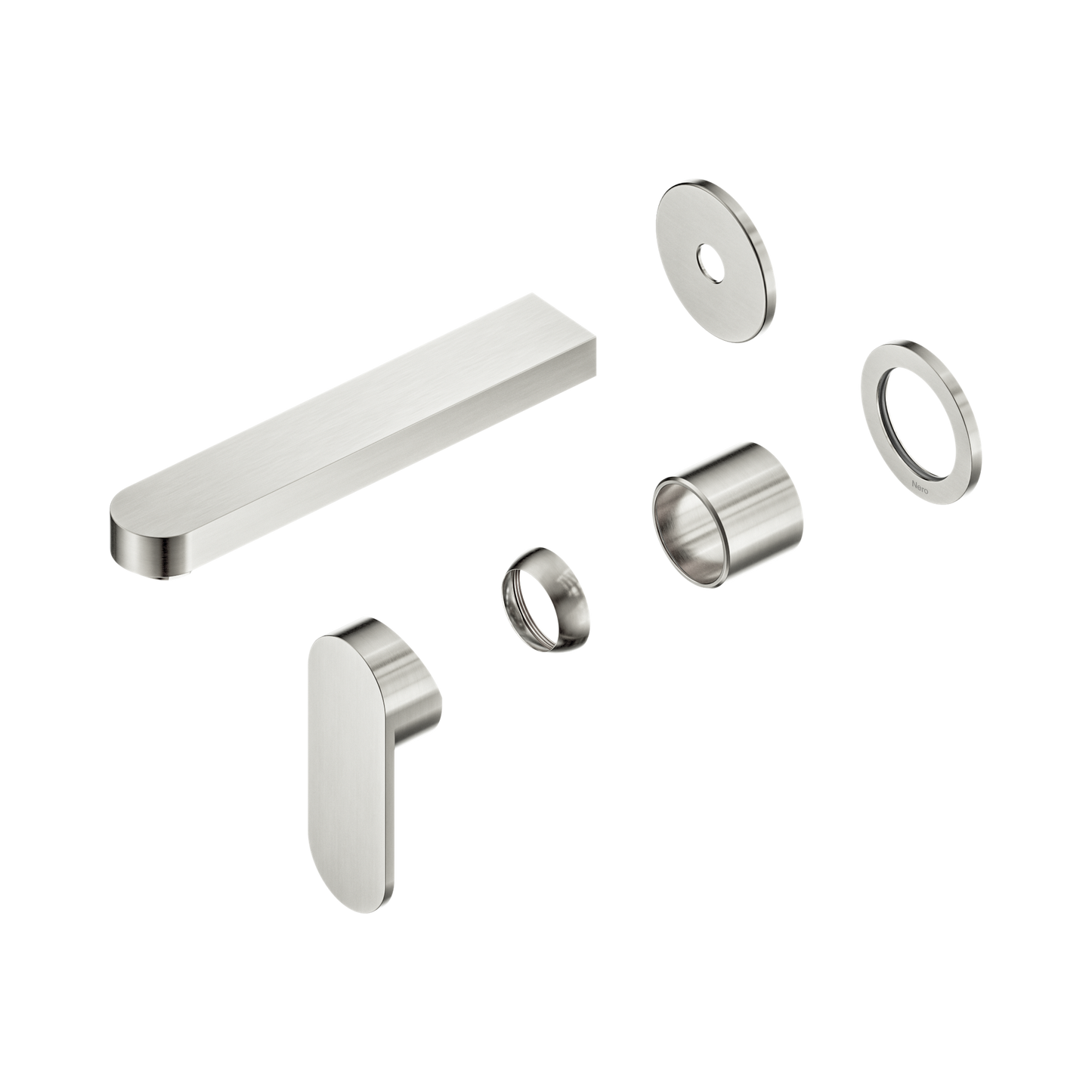 Ecco Wall Basin/Bath Mixer Separate Back Plate 60mm Trim Kits Only Brushed Nickel