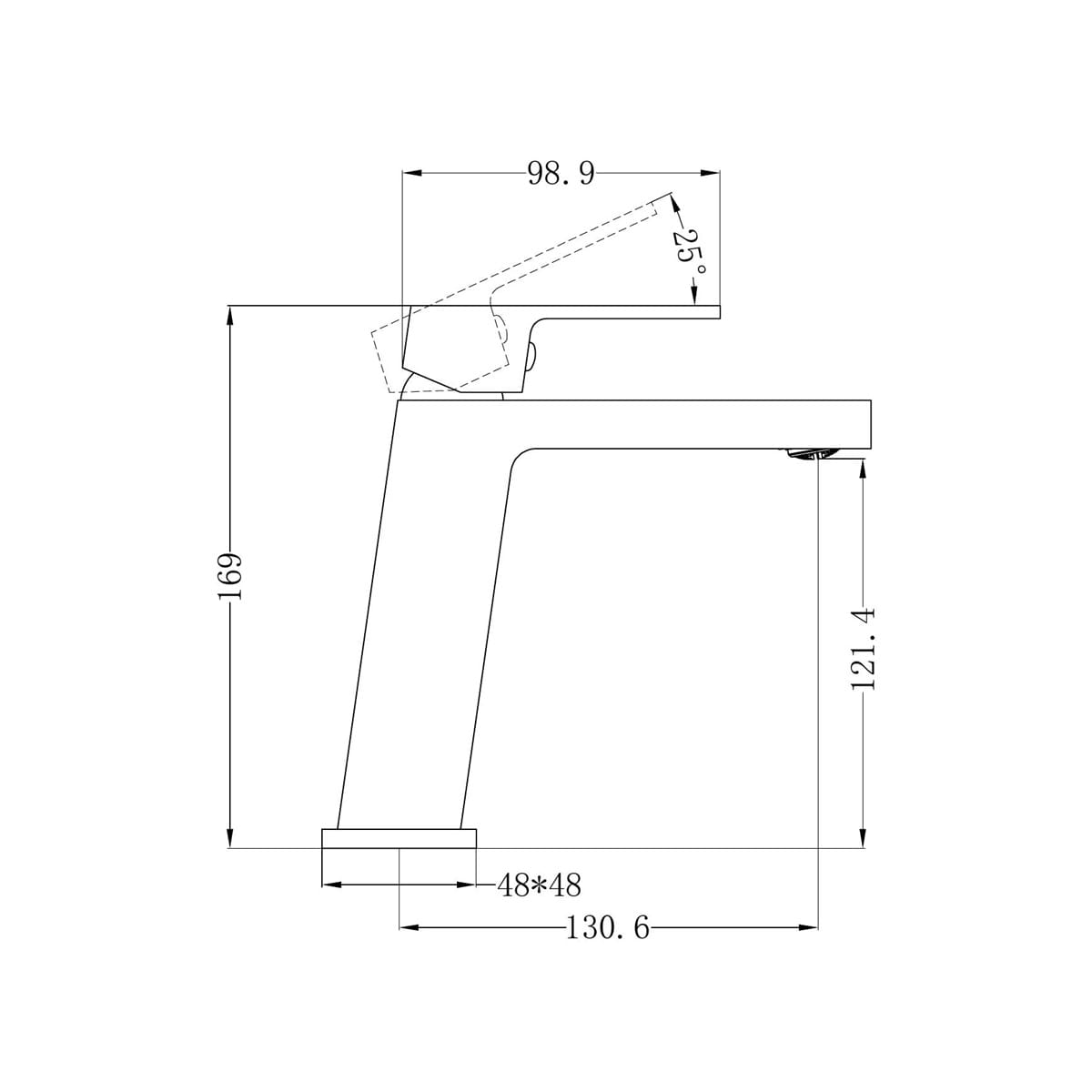 Celia Basin Mixer Angle Spout - Reno Spares