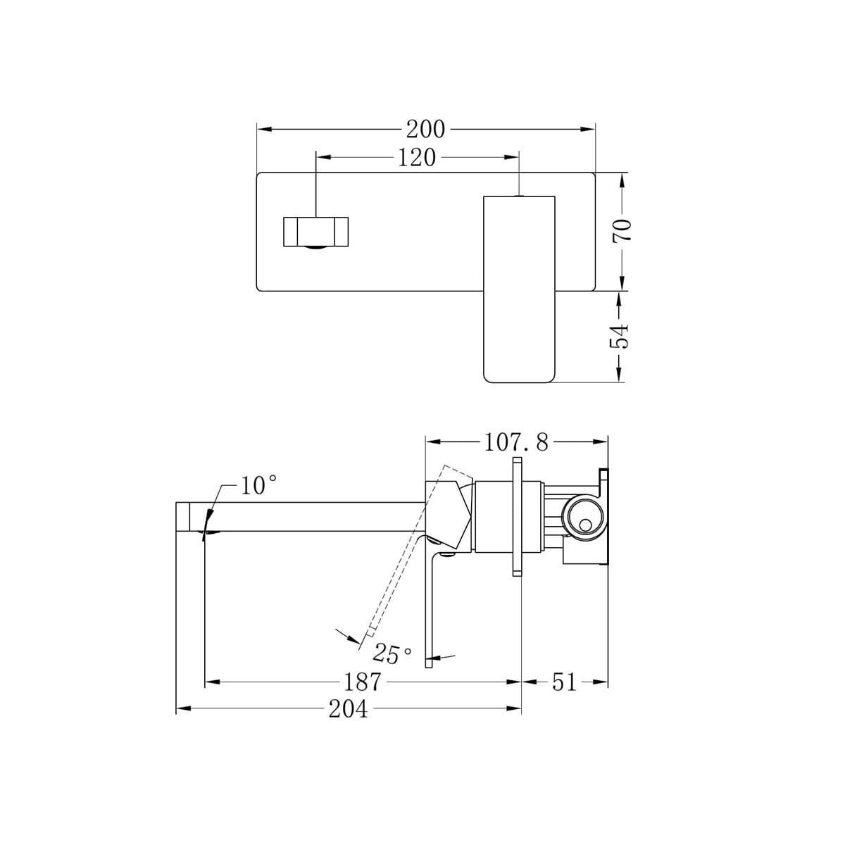 Celia Wall Basin/Bath Mixer - Reno Spares