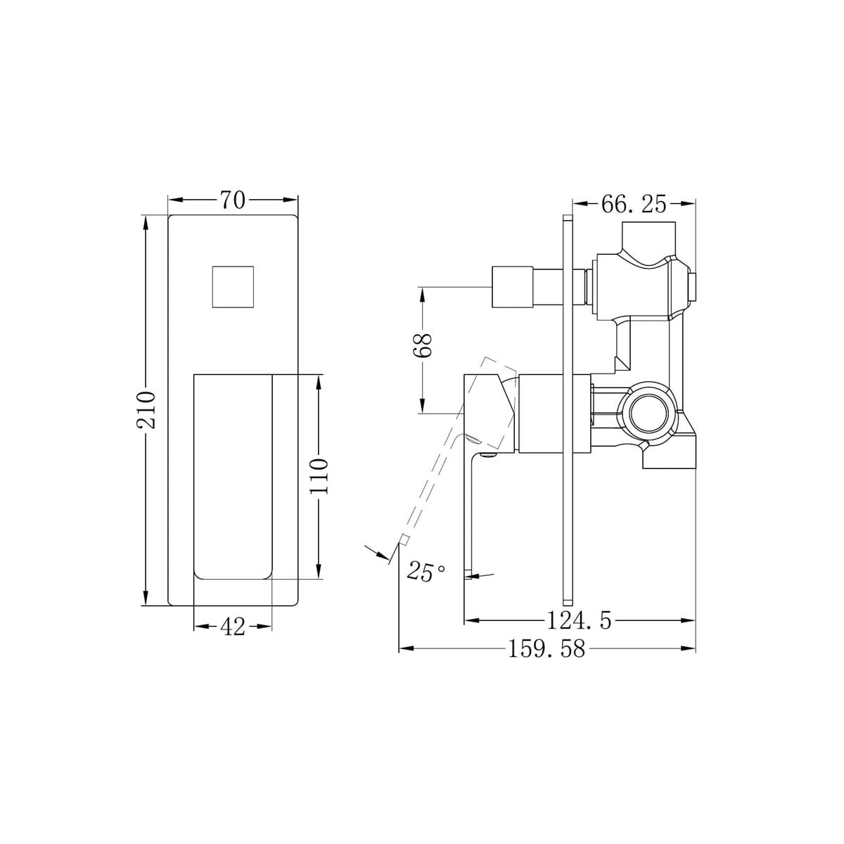 Celia Shower Mixer With Divertor - Reno Spares