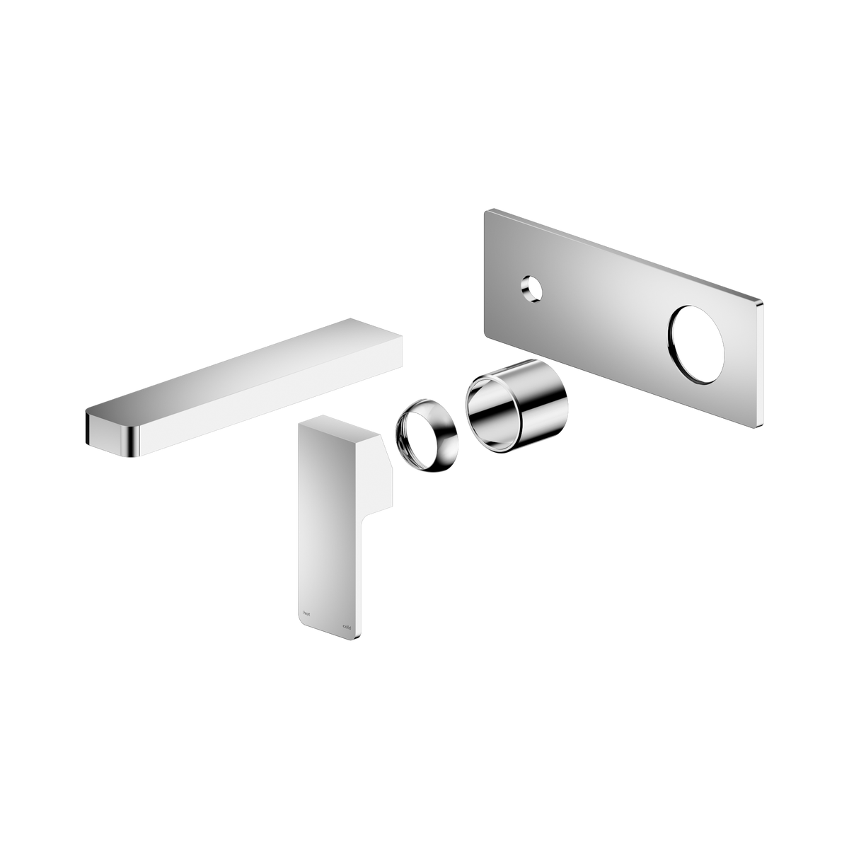 Celia Wall Basin/Bath Mixer Trim Kits Only Chrome