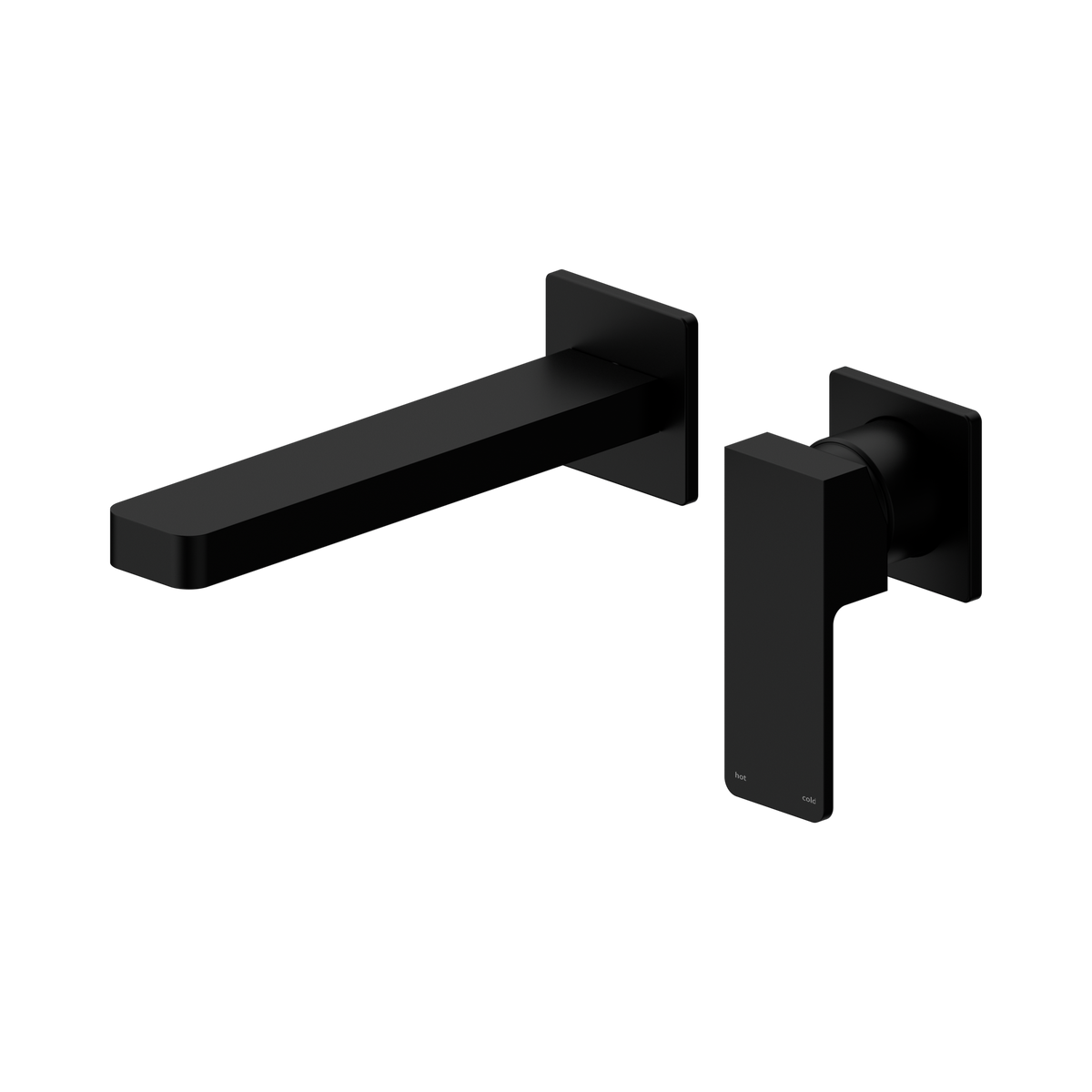 Celia Wall Basin/Bath Mixer Separate Back Plate Matte Black